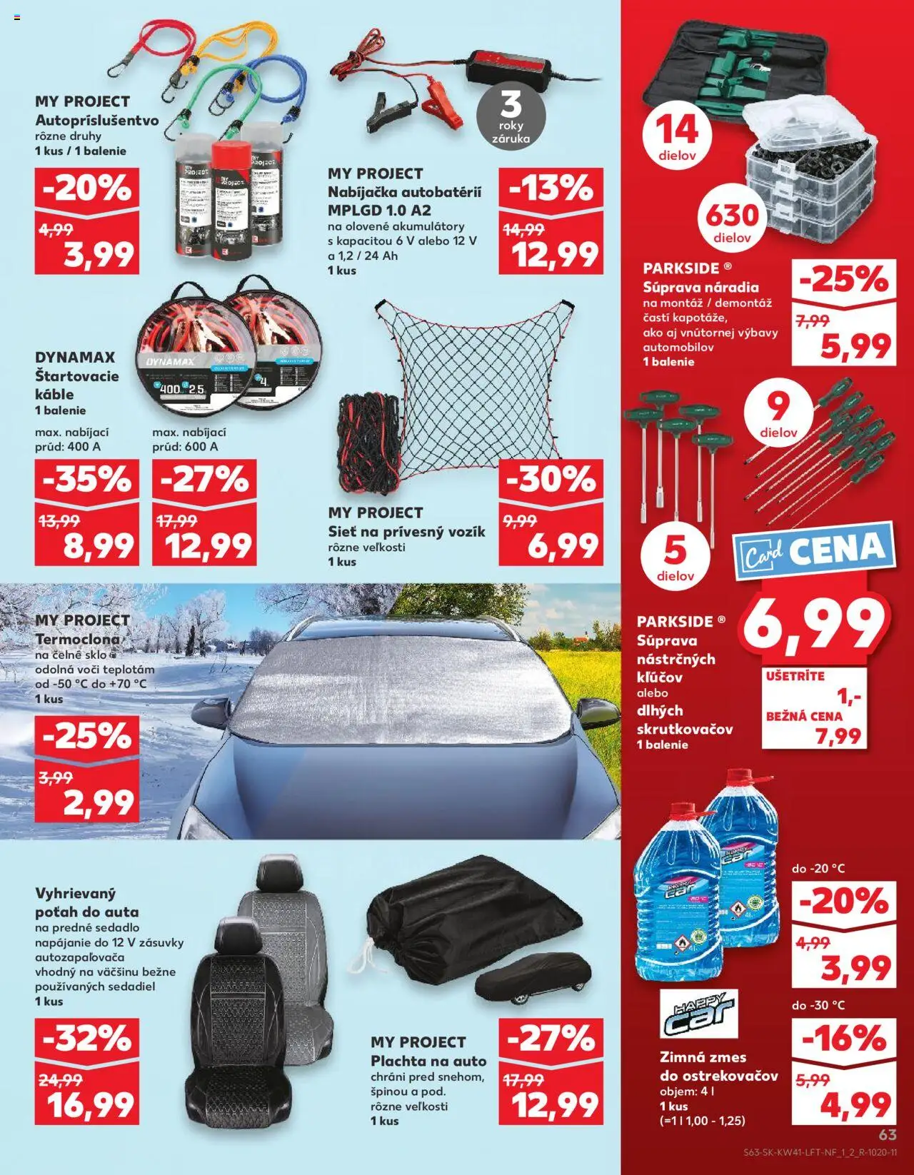 Náhľad Kaufland letáku platného od 09.10.2025 - Parkside, Plachta, Nabíjačka