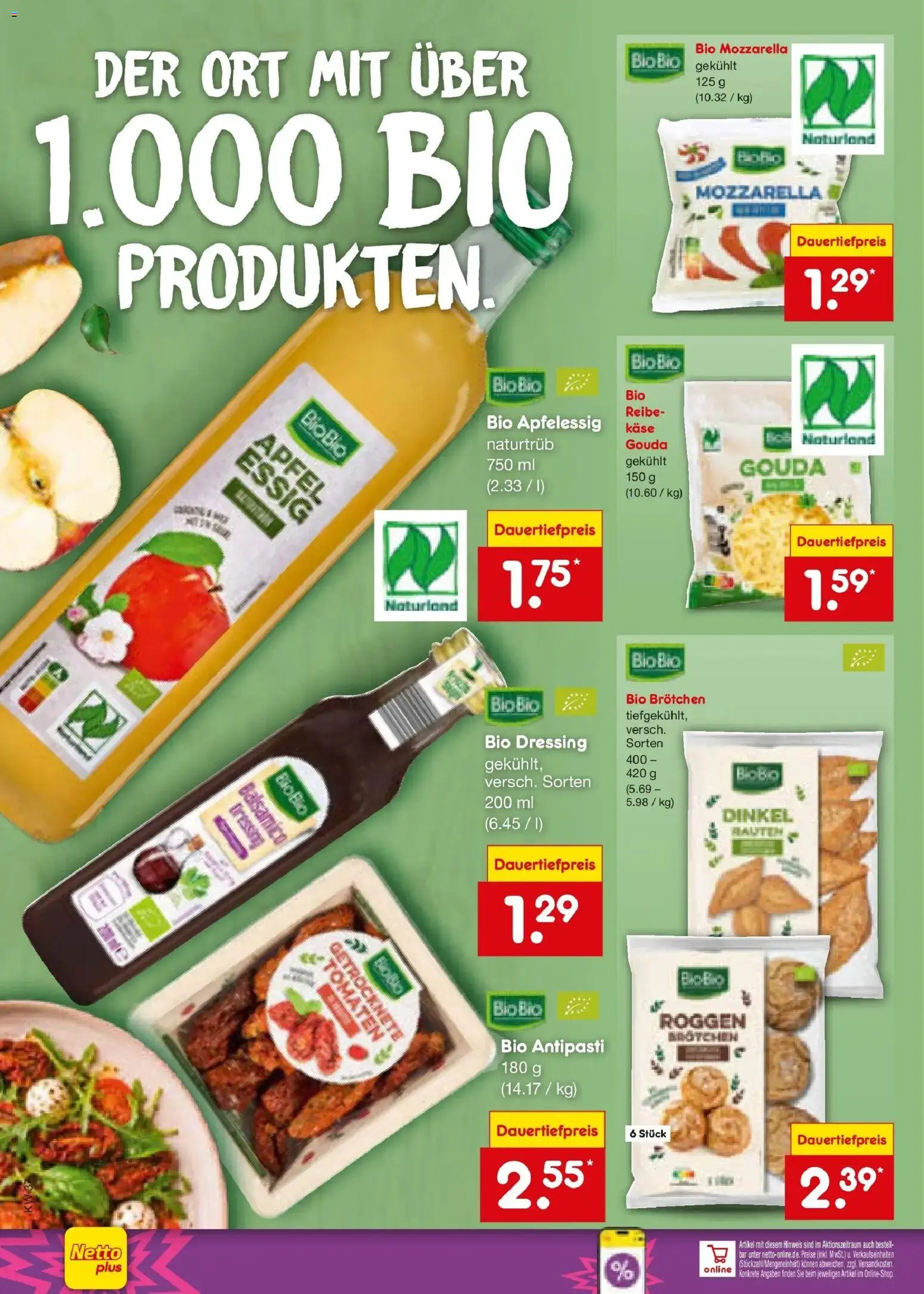 Vorschau von dem Prospekt des Geschäftes Netto Marken-Discount, gültig ab dem 07.09.2026 - Käse, Äpfel, Mozzarella, Balsamico, Essig, Tomaten, Gouda, Dressing