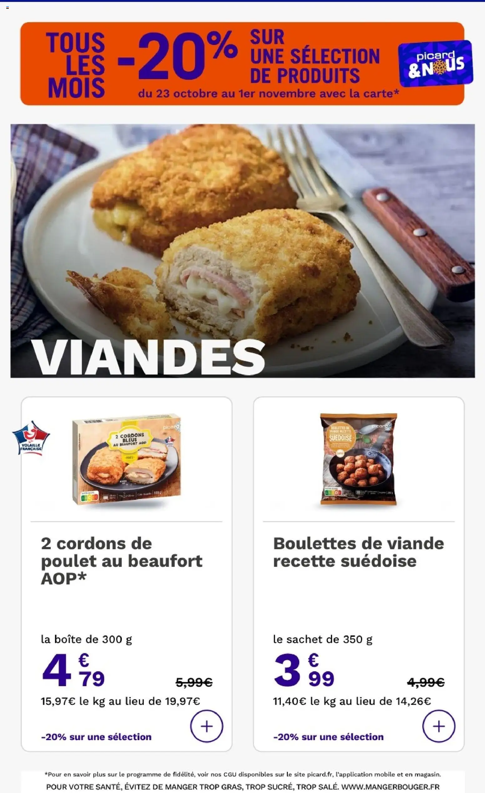 Prévisualisation de Picard catalogue Harry Potter du magasin Picard formulaire valide 23/10/2026 - Poulet, Beaufort, Viande, Boulettes de viande, Volaille, Beaufort aop