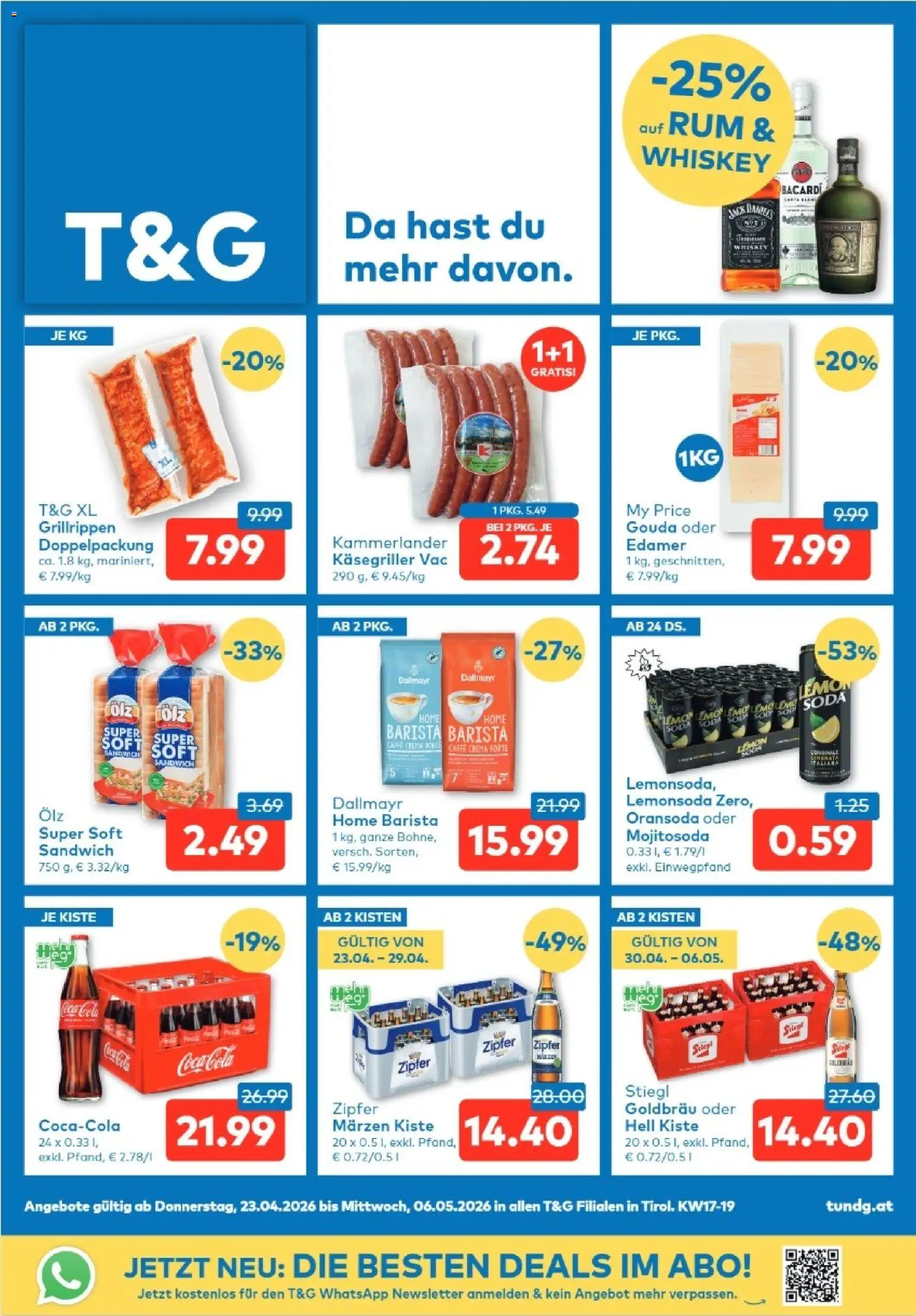 Vorschau der Angebote: T&G T&G Tirol gültig ab 23.04.2026 - Whiskey