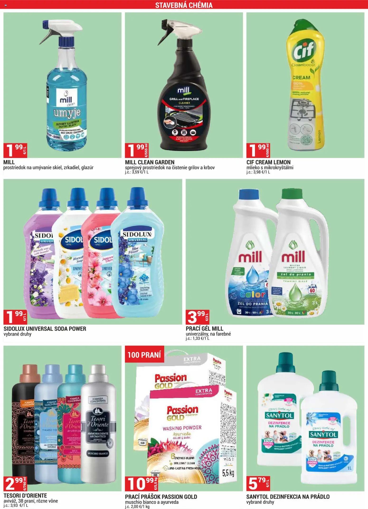 Náhľad Merkury Market letáku platného od 01.11.2026 - Mlieko, Sanytol, Cif, Prací prášok, Prací gél