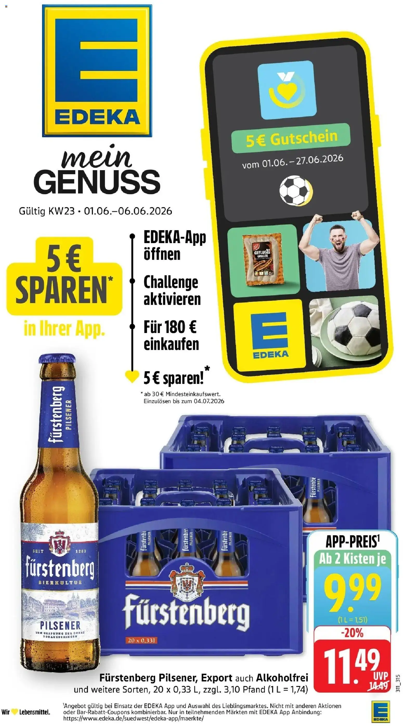 Vorschau von dem Prospekt des Geschäftes Edeka, gültig ab dem 01.06.2026