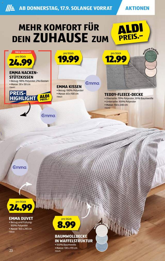Neue Aldi Aktionen ab 17.09.
