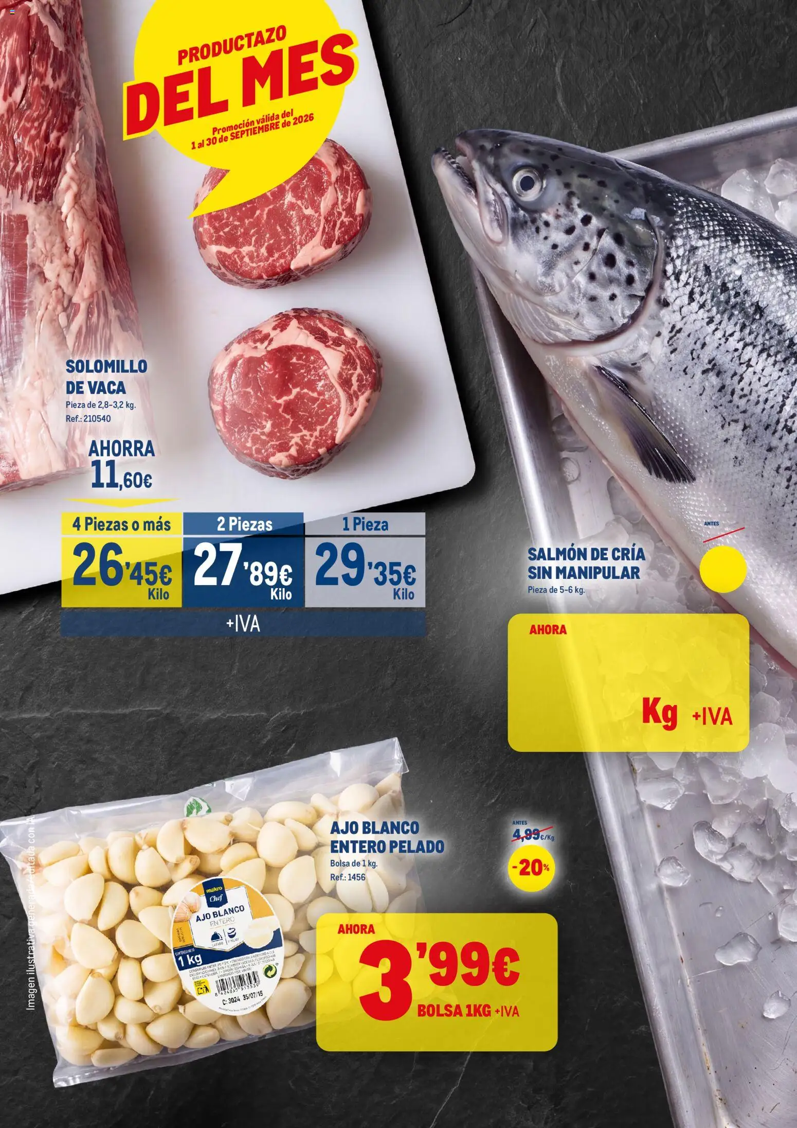 Vista previa del folleto de la tienda Makro válido desde el 01/09/2026 - Bolsa, Ajo, Salmón