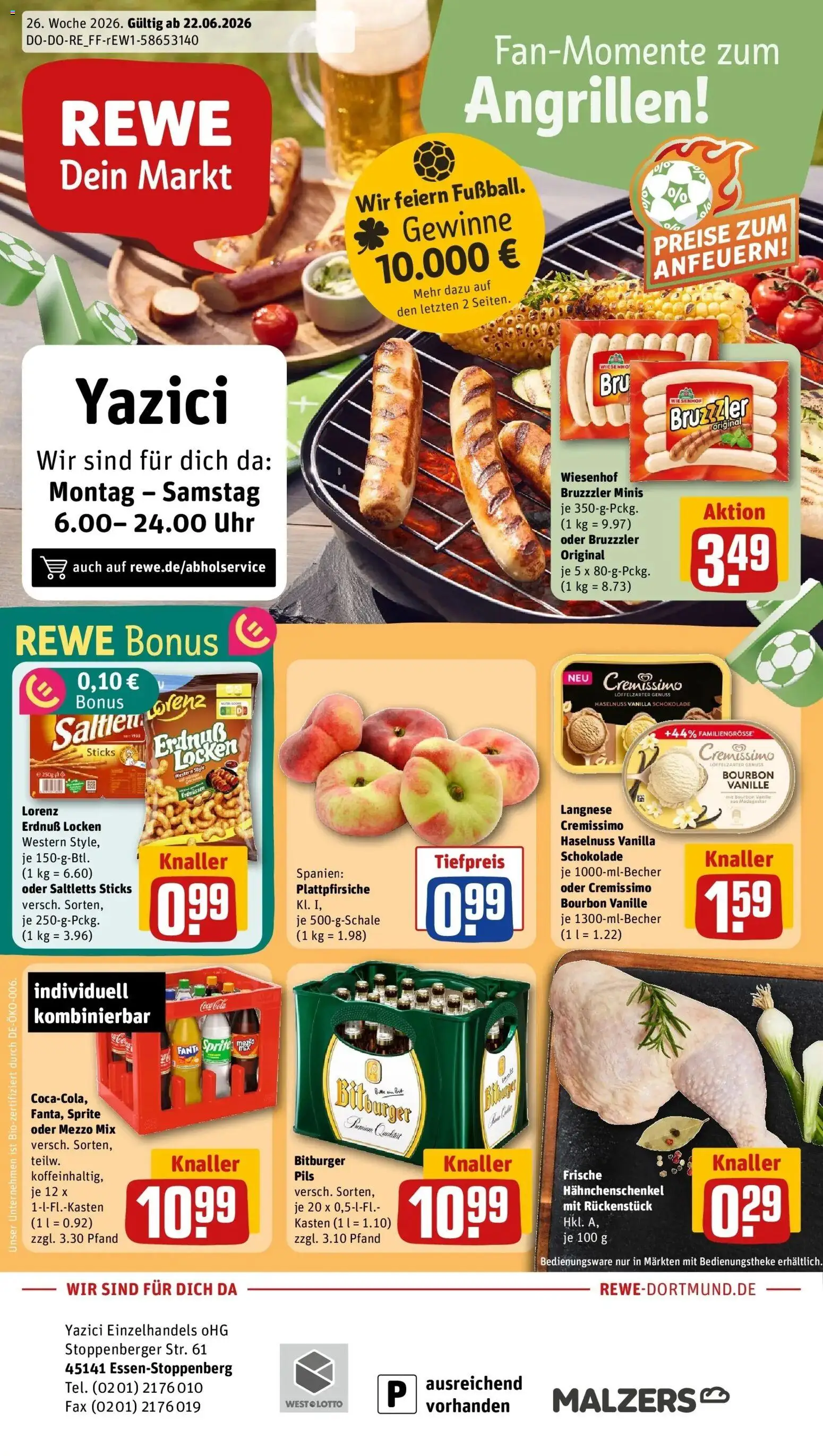 Vorschau von dem Prospekt des Geschäftes Rewe, gültig ab dem 22.06.2026