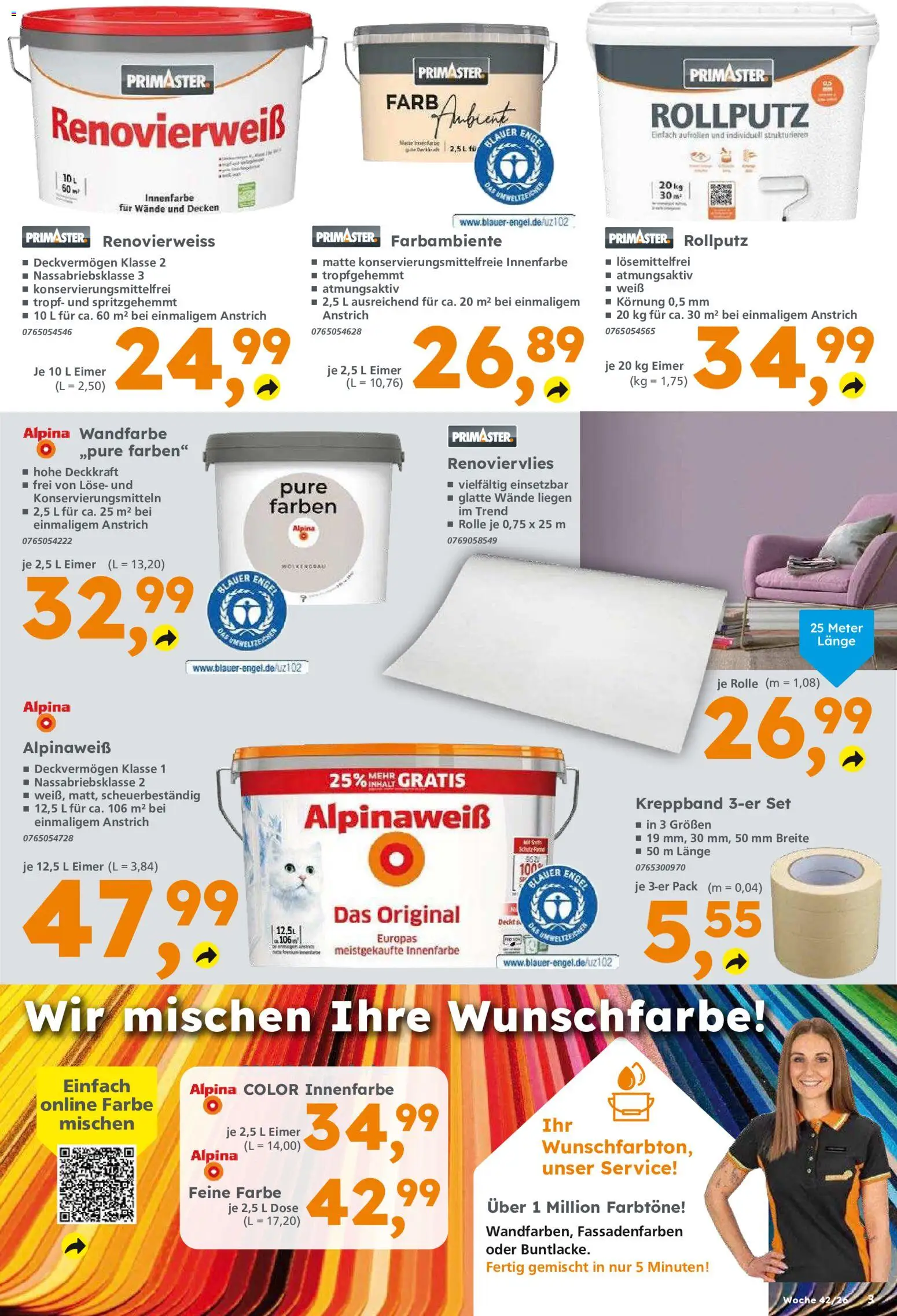 Vorschau von dem Prospekt des Geschäftes Globus Baumarkt, gültig ab dem 12.10.2026 - Wandfarbe
