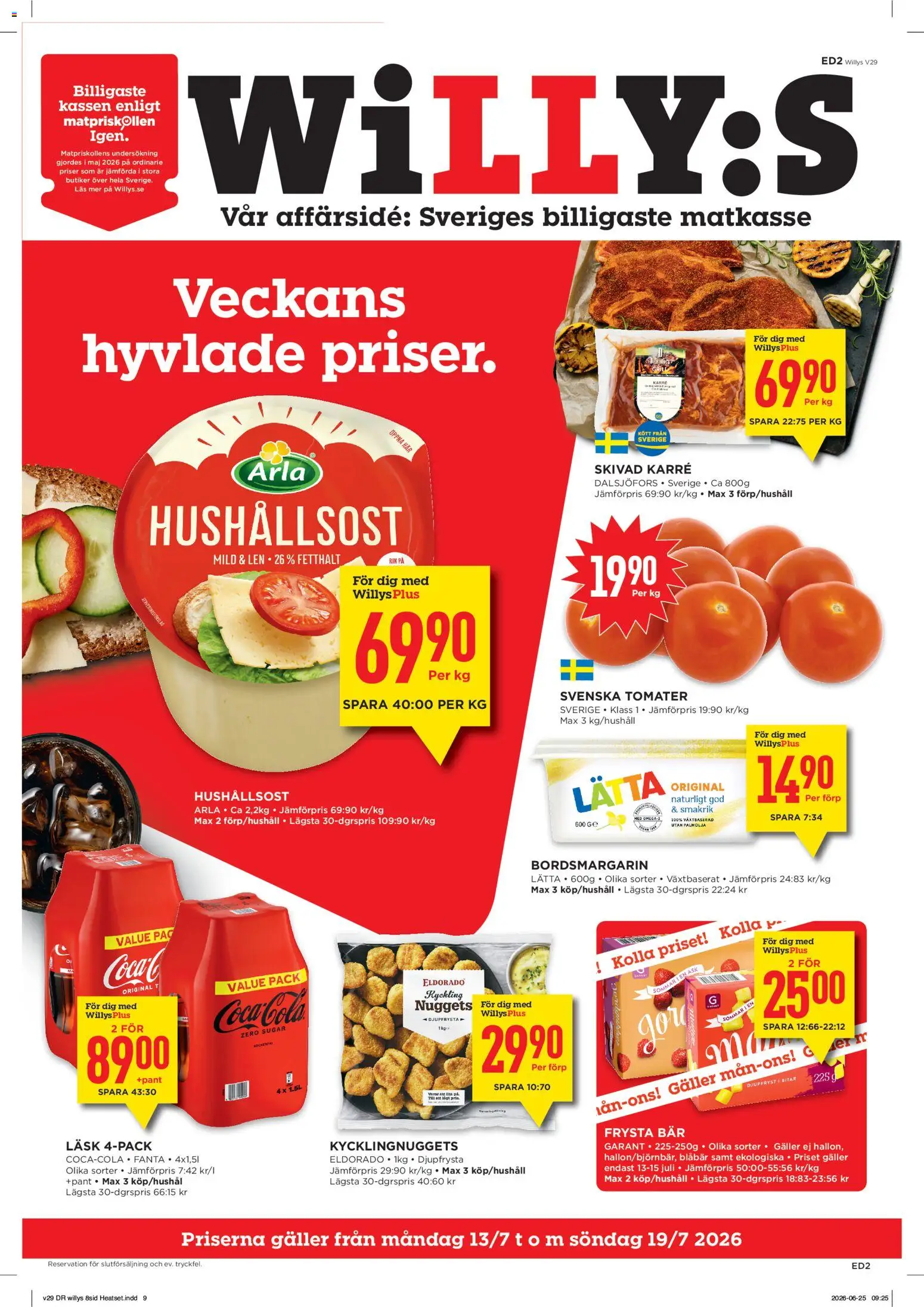 Förhandsgranska reklamblad Willys erbjudanden från butik Willys gäller från 13/07/2026