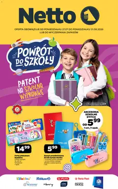 Pogląd gazetki "Netto gazetka - Powrót do szkoły" ze sklepu Netto ważnej od 27.07.2026