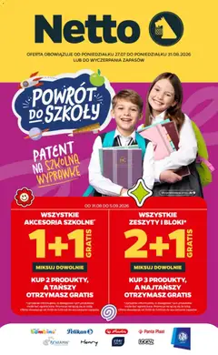 Pogląd gazetki "Netto gazetka - Powrót do szkoły" ze sklepu Netto ważnej od 27.07.2026
