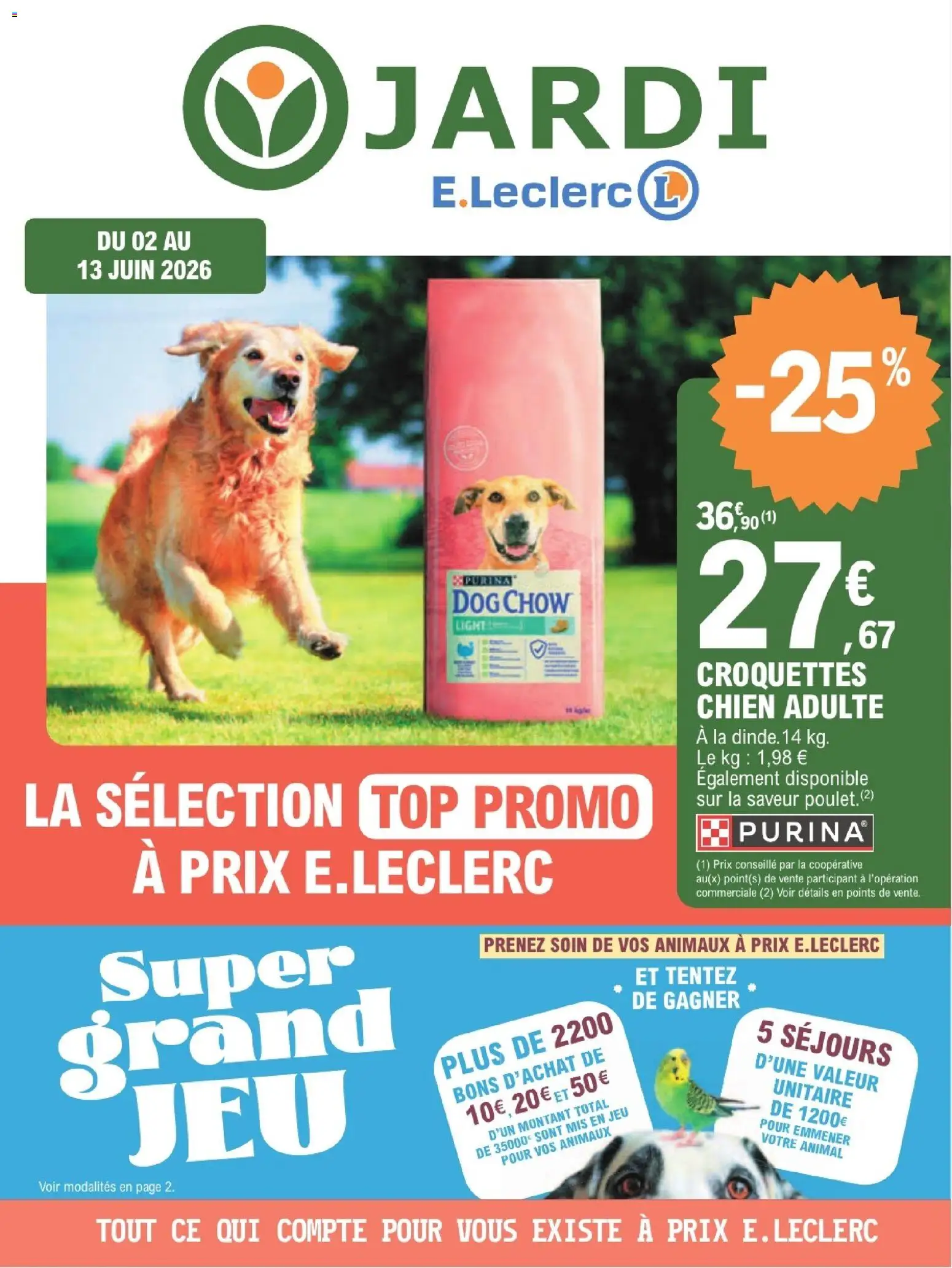 Prévisualisation de Brico E.Leclerc Trafic Animalerie 5 - Grand Jeu du magasin Brico E.Leclerc formulaire valide 02/06/2026