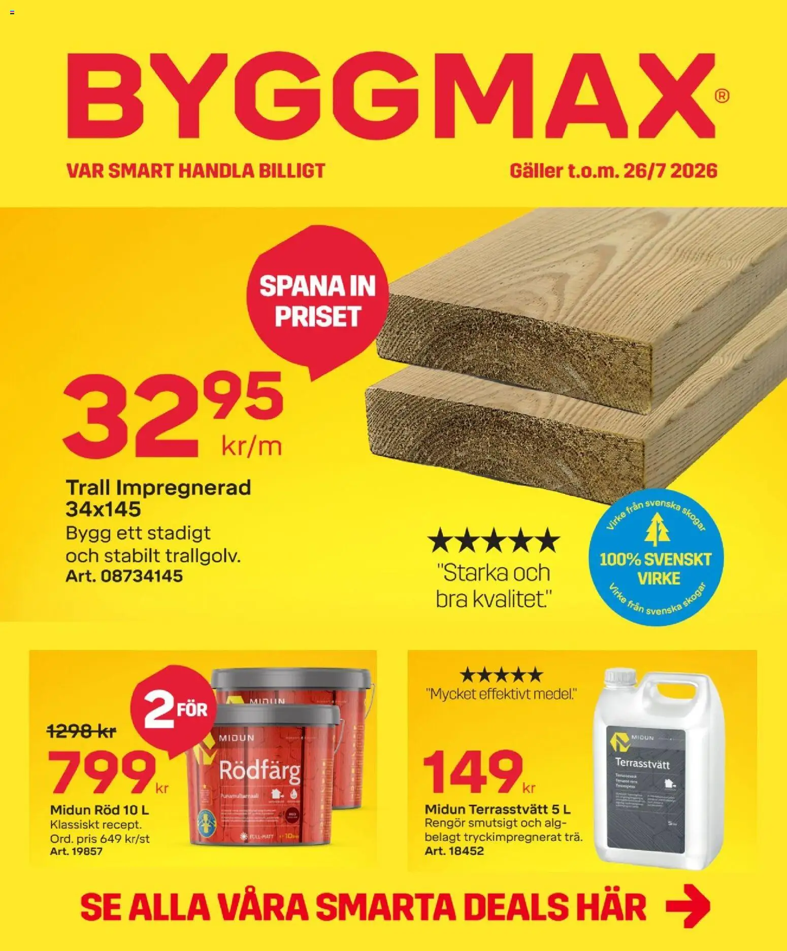 Förhandsgranska reklamblad ByggMax erbjudanden från butik ByggMax gäller från 16/07/2026 - Galler