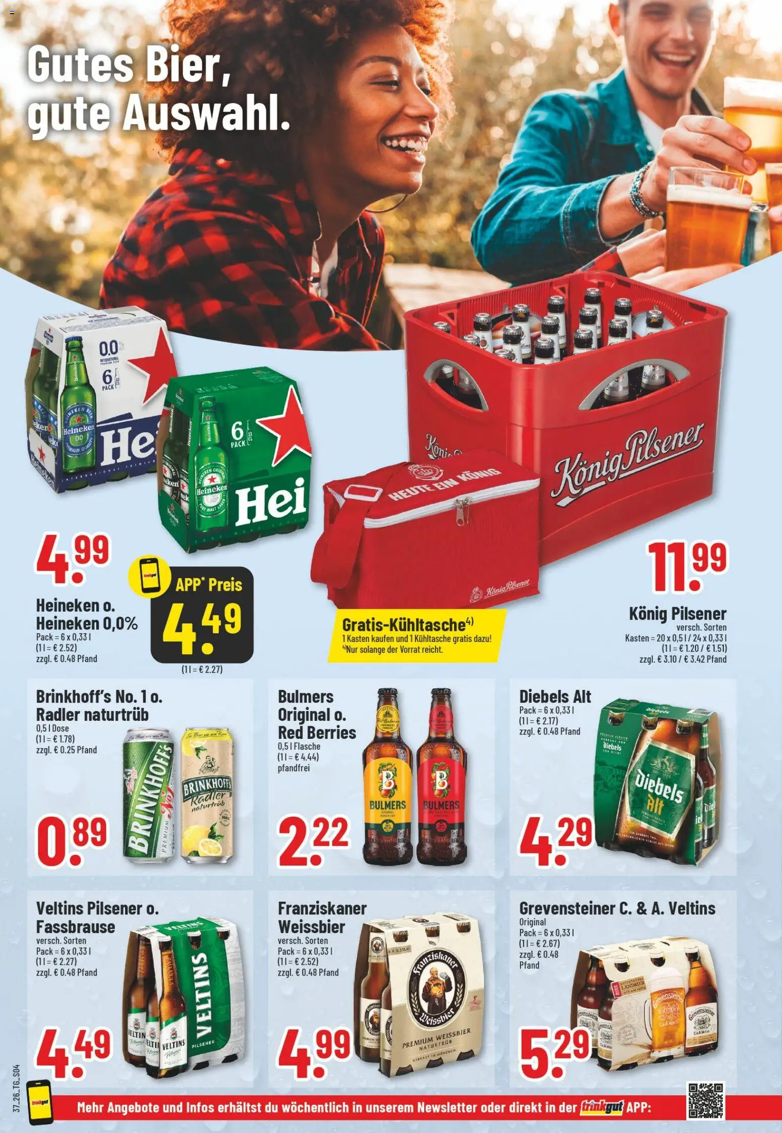 Vorschau von dem Prospekt des Geschäftes Trinkgut, gültig ab dem 07.09.2026 - Heineken, Kühltasche, Radler, Fassbrause, Franziskaner, Weißbier, Diebels, Konig pilsener