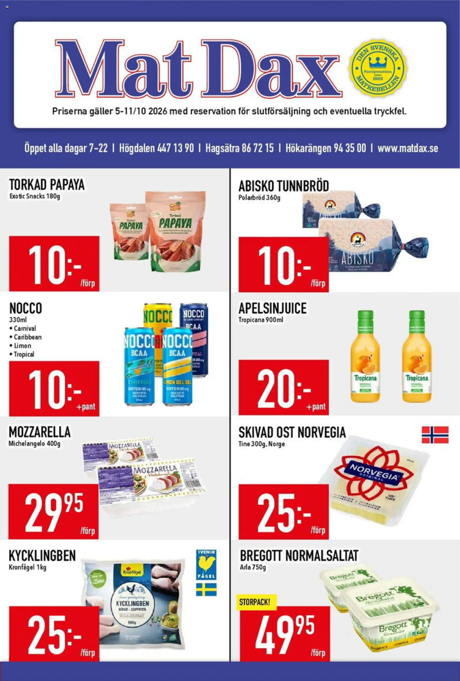 Förhandsgranska reklamblad Matdax erbjudanden från butik Matdax gäller från 05/10/2026