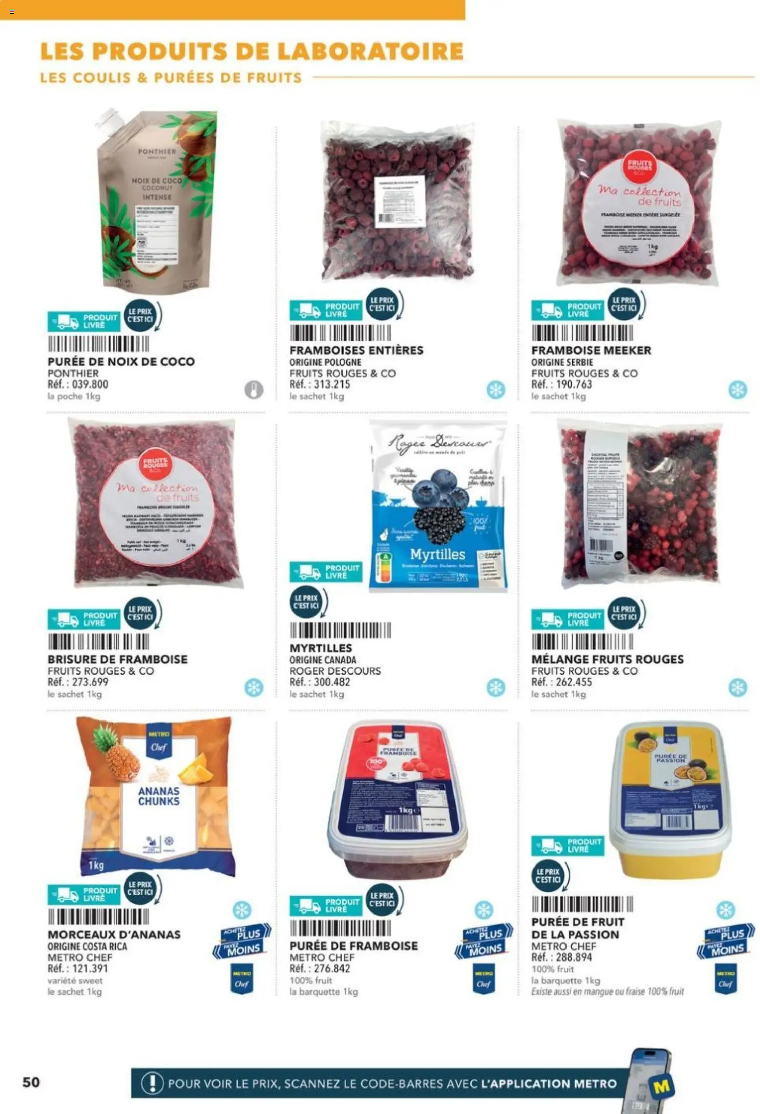 Prévisualisation de Boulangers Pâtissiers du magasin METRO formulaire valide 30/04/2026 - Coco, Livre, Fruits, Myrtilles, Fraise, Noix, Framboise, Mangue