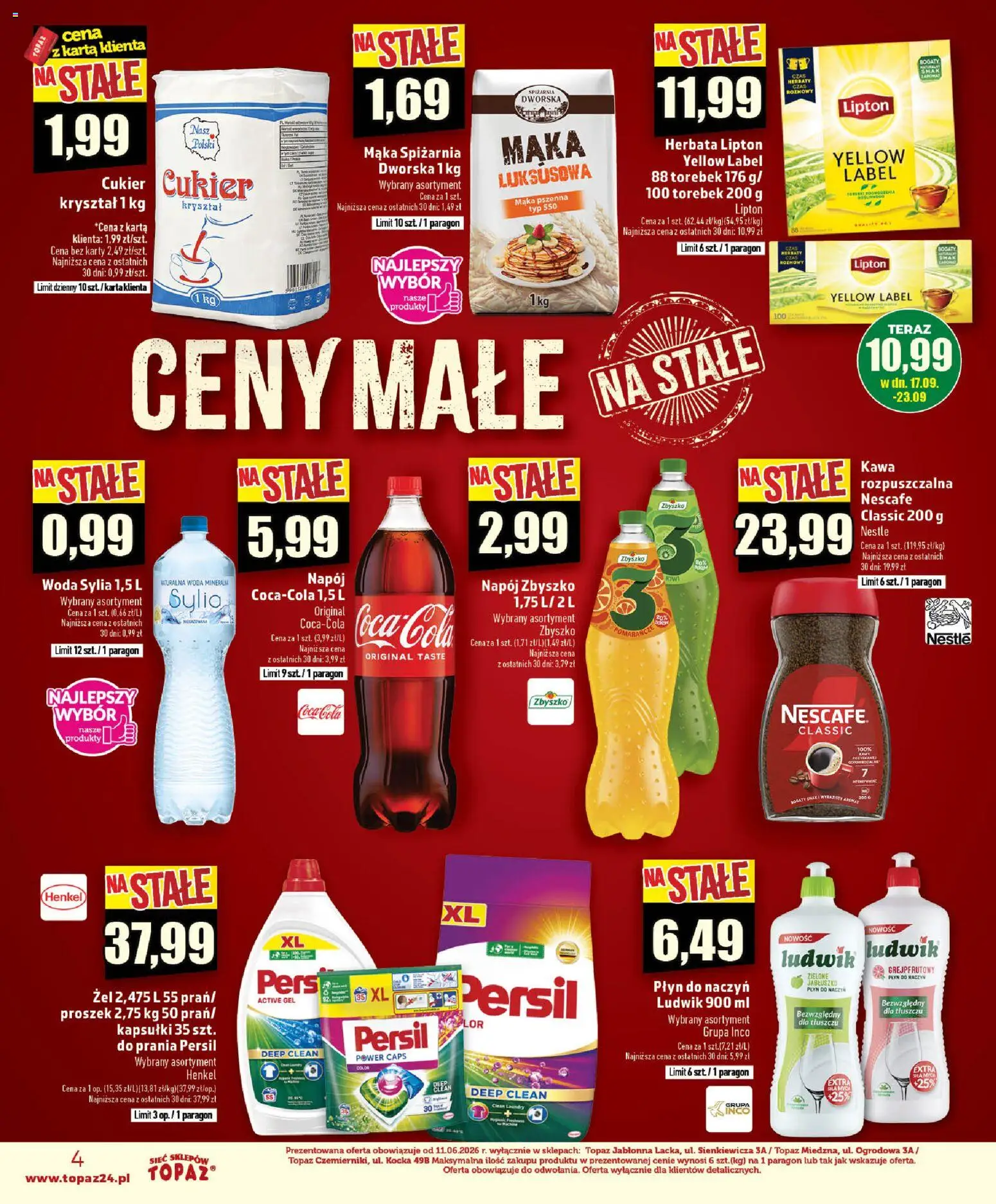 Pogląd gazetki "Topaz gazetka - Ceny małe na stałe" ze sklepu Topaz ważnej od 17.09.2026