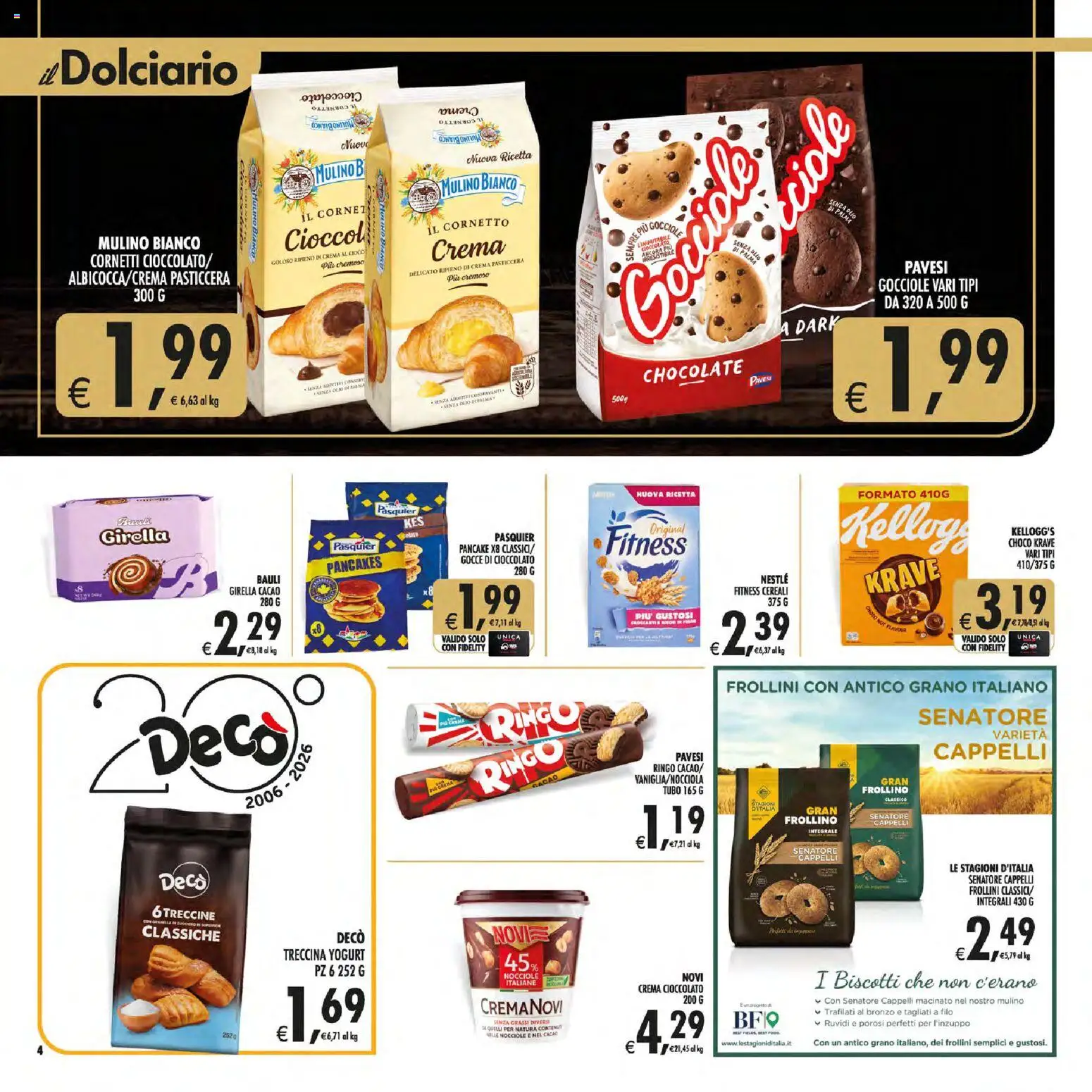 Anteprima dell'opuscolo Decò volantino Gourmet Sicilia dal negozio Decò valido da 01/09/2026 - Cioccolato, Yogurt, Olio, Cereali, Cacao, Tubo, Macinato, Frollini