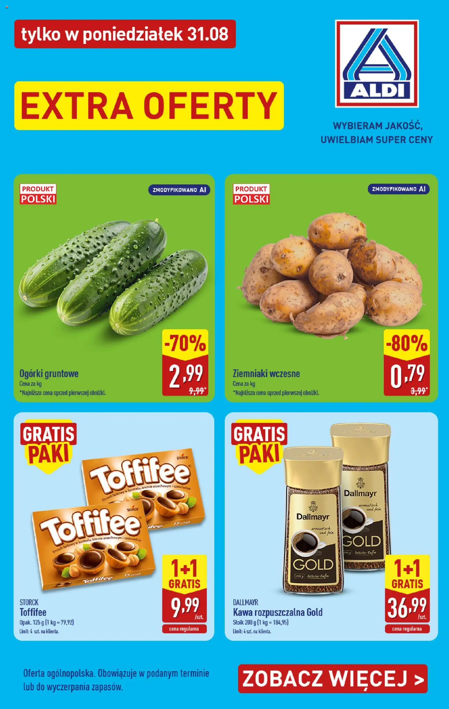 Pogląd gazetki "Aldi gazetka - Extra oferta" ze sklepu Aldi ważnej od 31.08.2026