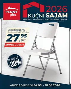 Pregled letka Penny Plus KUĆNI SAJAM 2026 trgovine Penny Plus vrijedi od 14.05.2026