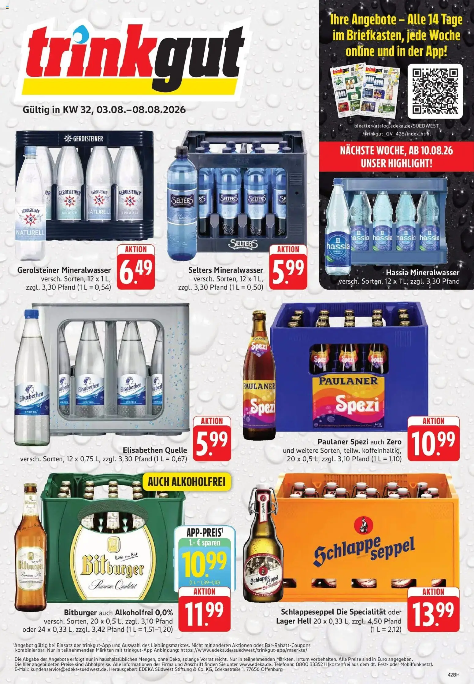 Vorschau von dem Prospekt des Geschäftes Trinkgut, gültig ab dem 03.08.2026