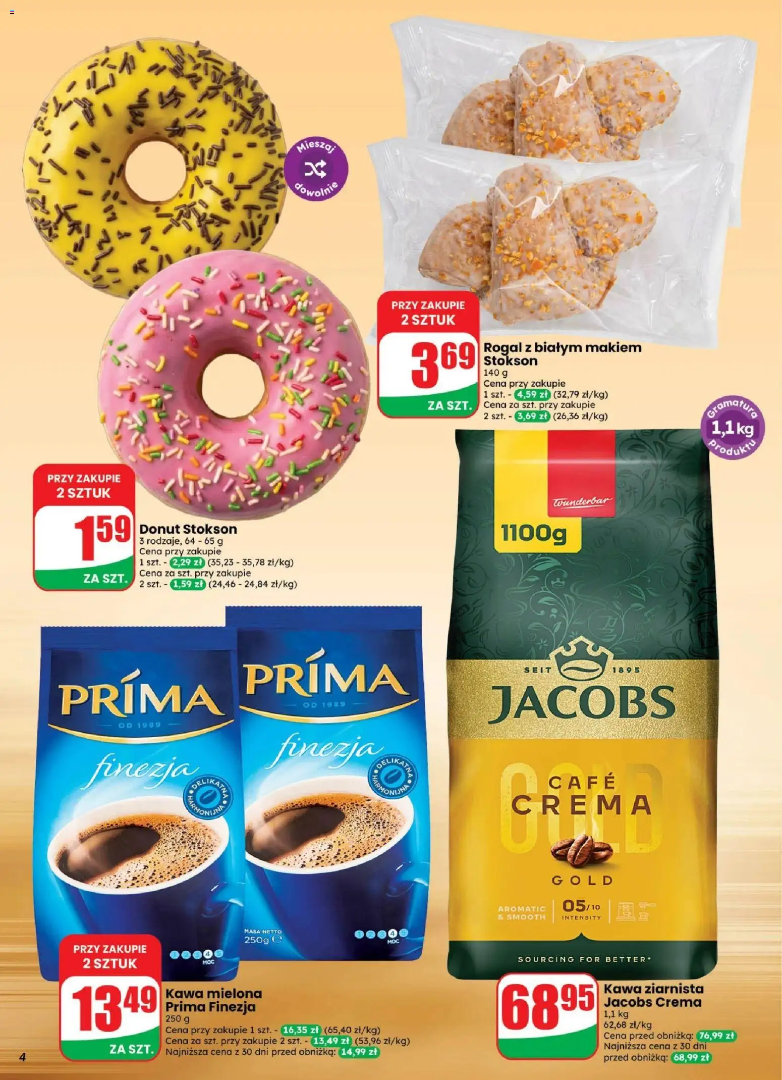 Pogląd gazetki "Dino gazetka - Weekendowe Okazje" ze sklepu Dino ważnej od 16.10.2026 - Kawa, Jacobs, Kawa ziarnista, Donut, Kawa mielona