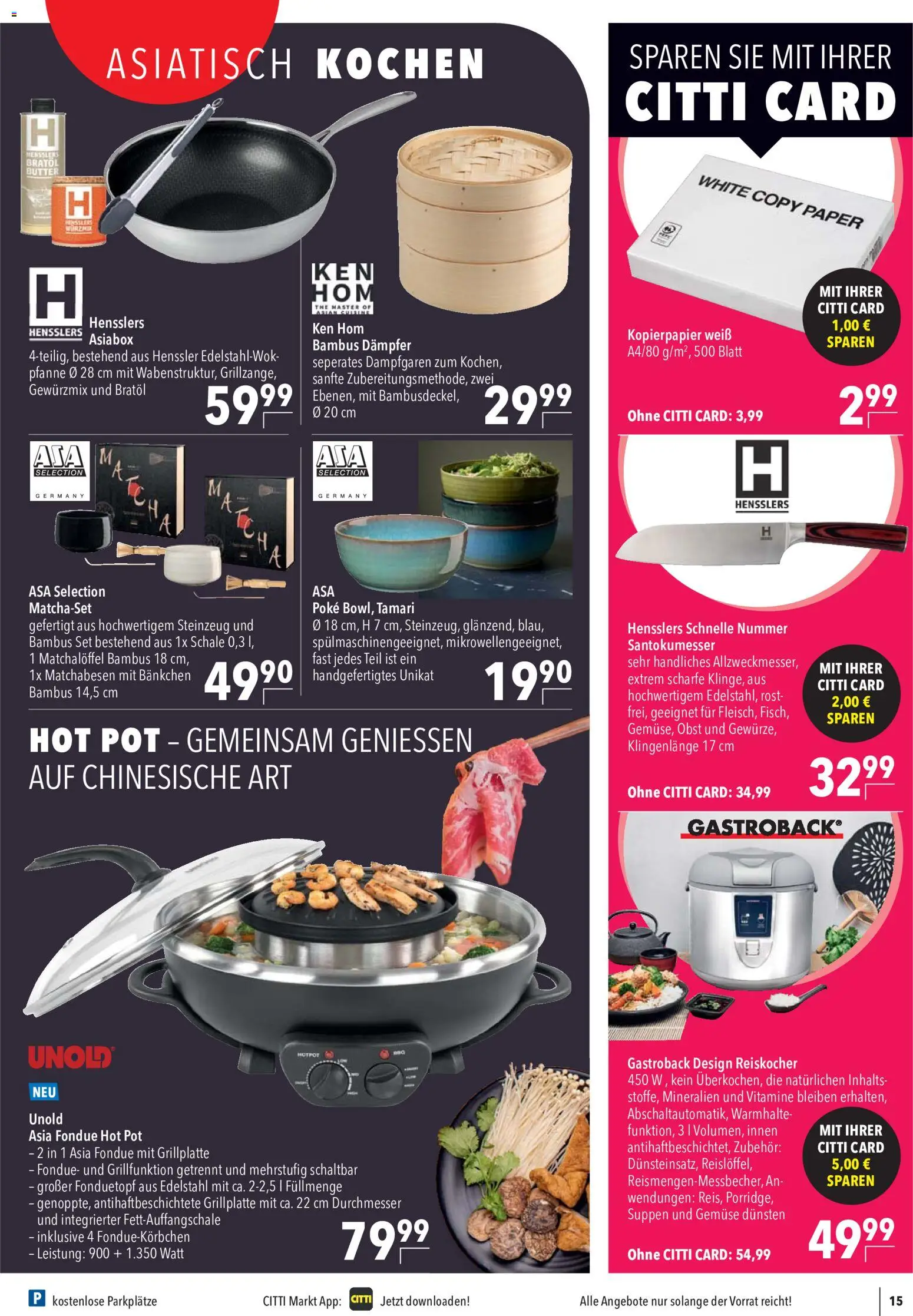 Vorschau von dem Prospekt des Geschäftes CITTI Markt, gültig ab dem 09.09.2026 - Butter, Gemüse, Obst, Fondue