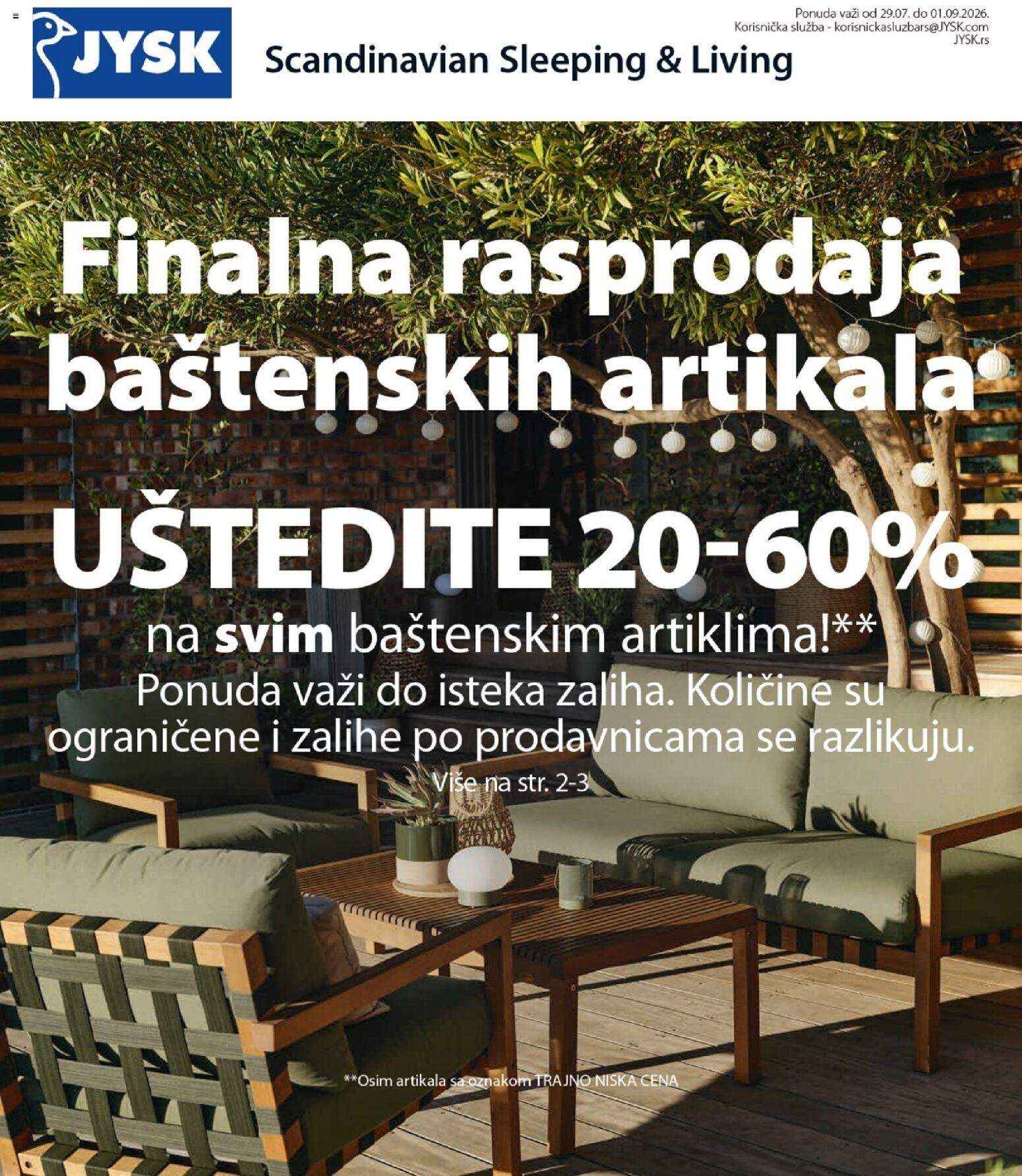 Novi Jysk katalog od 29.07.