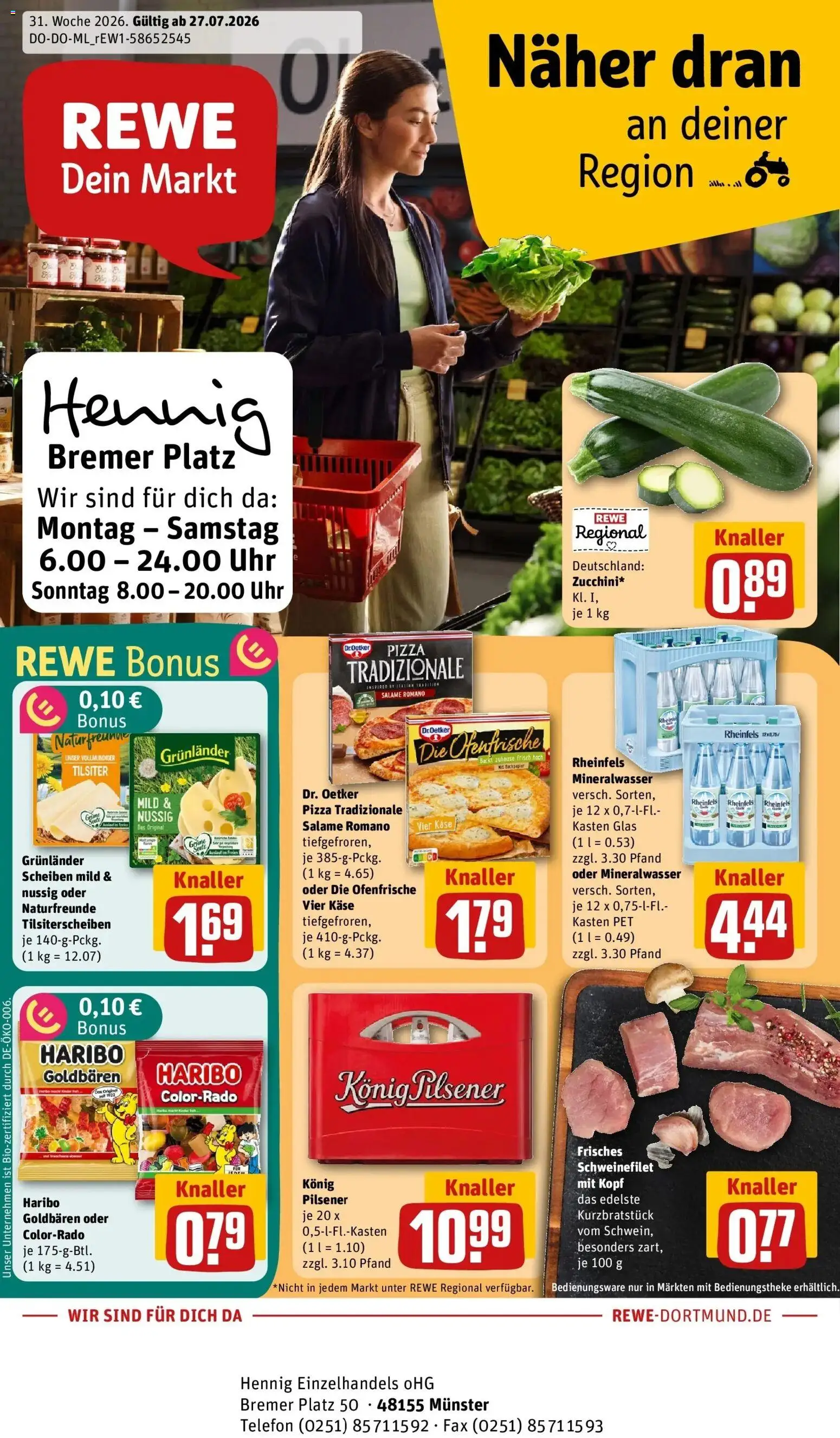 Vorschau von dem Prospekt des Geschäftes Rewe, gültig ab dem 27.07.2026