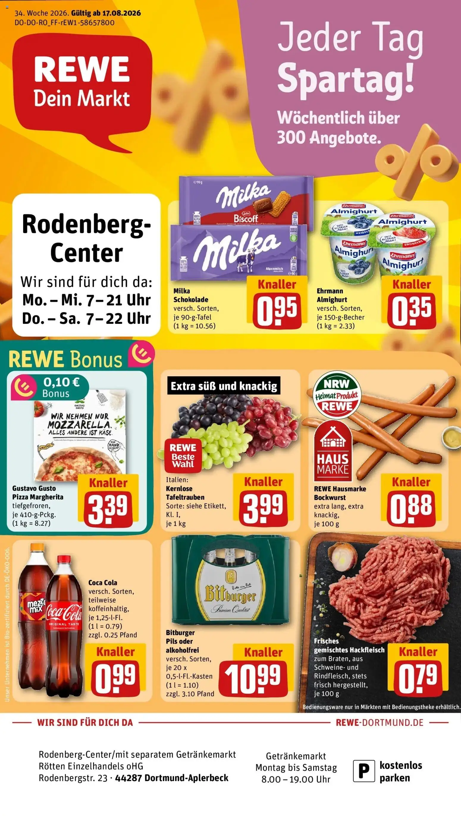 Vorschau von dem Prospekt des Geschäftes Rewe, gültig ab dem 17.08.2026