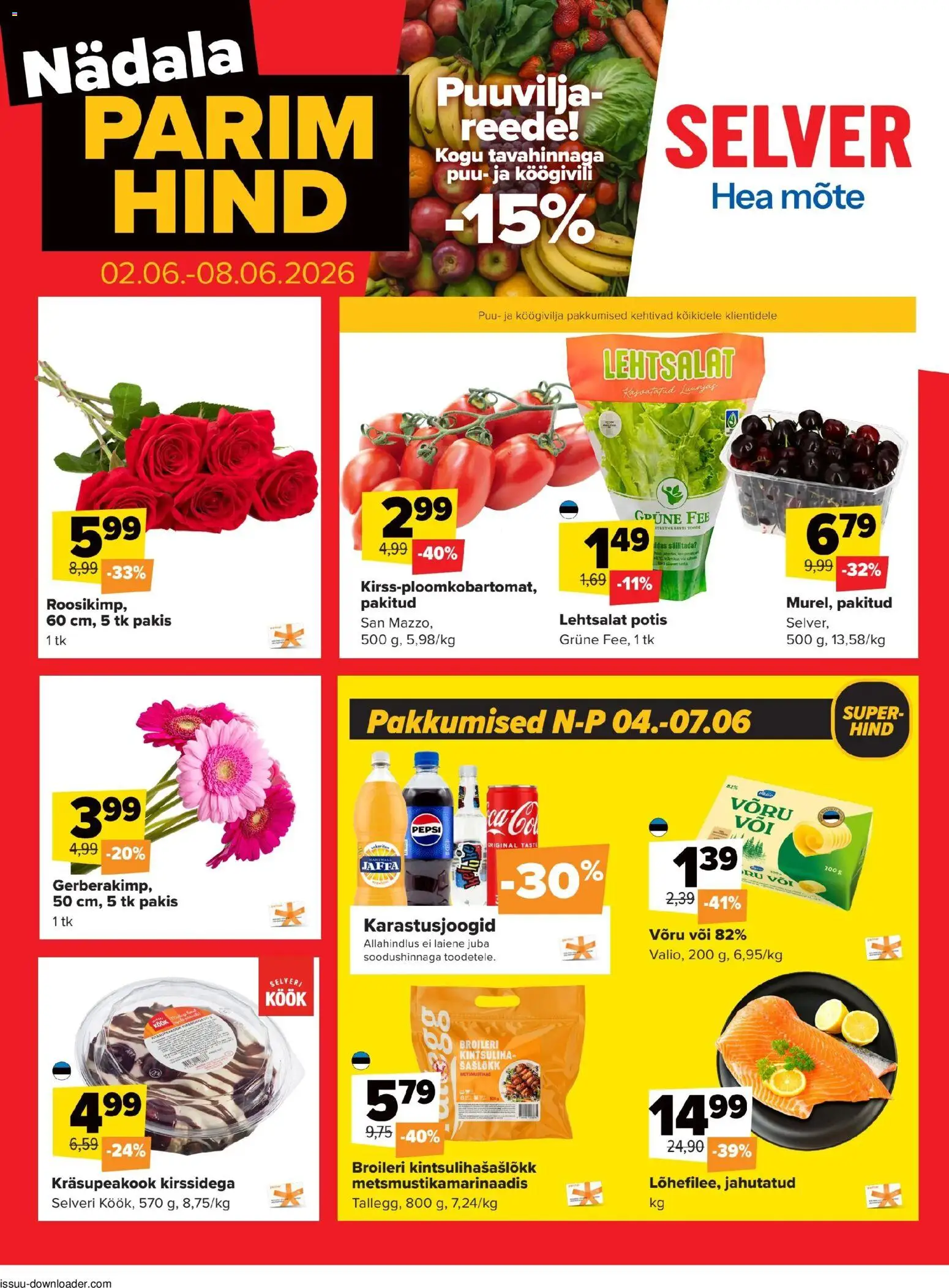 Selver kliendilehe eelvaade alates 02.06.2026