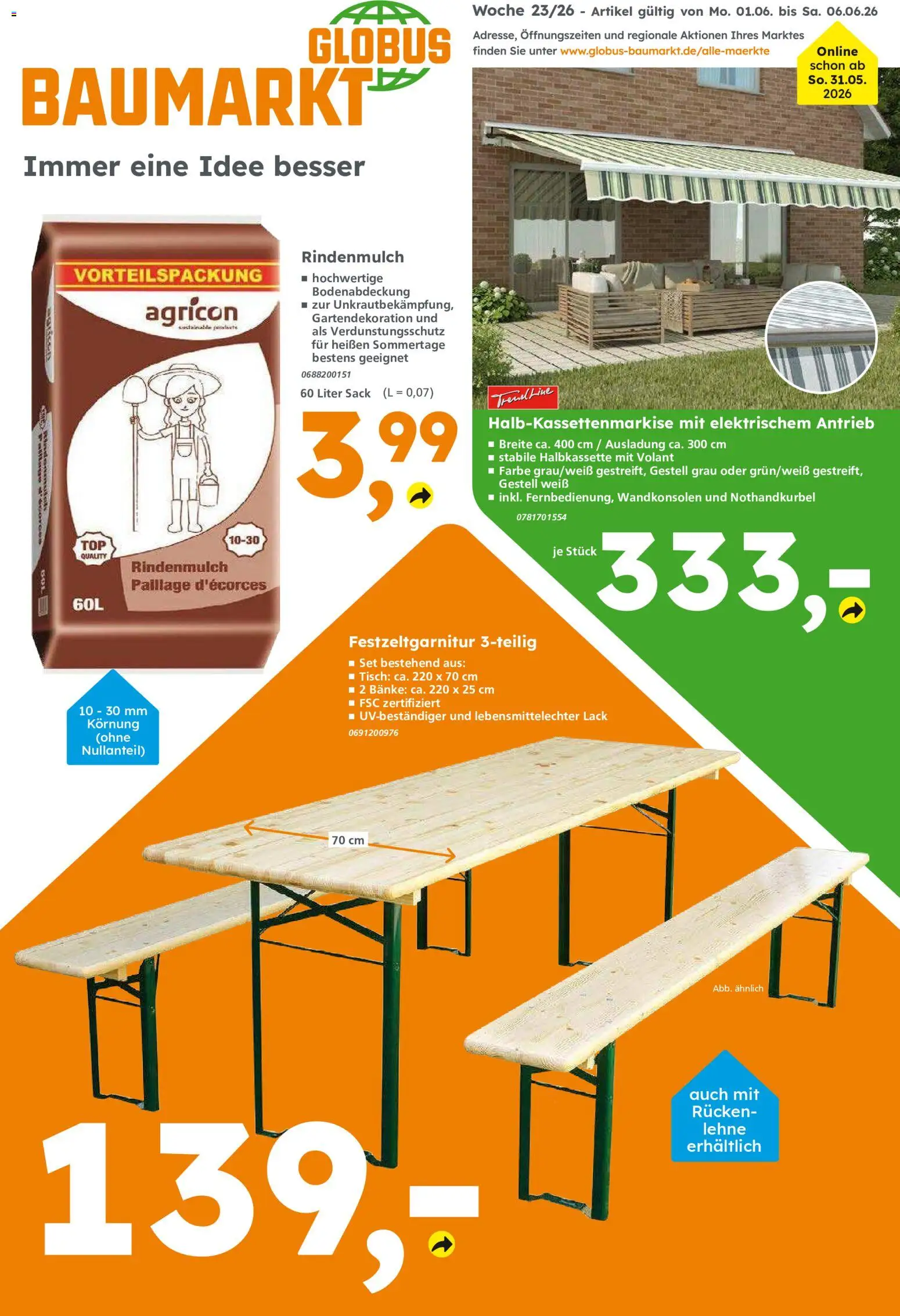 Vorschau von dem Prospekt des Geschäftes Globus Baumarkt, gültig ab dem 31.05.2026