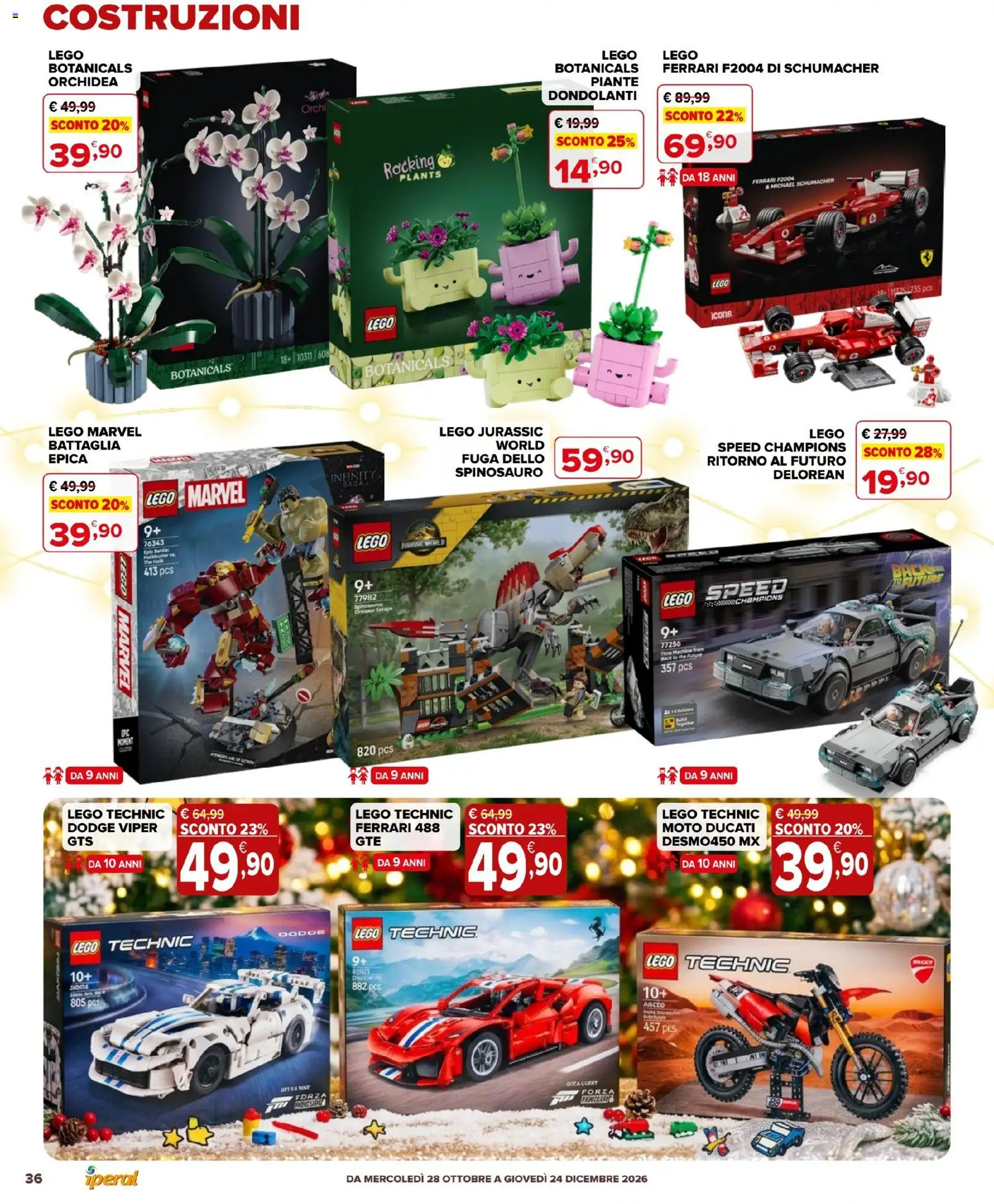 Anteprima dell'opuscolo Iperal volantino Giocattoli dal negozio Iperal valido da 28/10/2026 - LEGO, The, Orchidea, Porta
