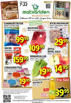 Förhandsgranska reklamblad Matvärlden erbjudanden från butik Matvärlden gäller från 05/10/2026