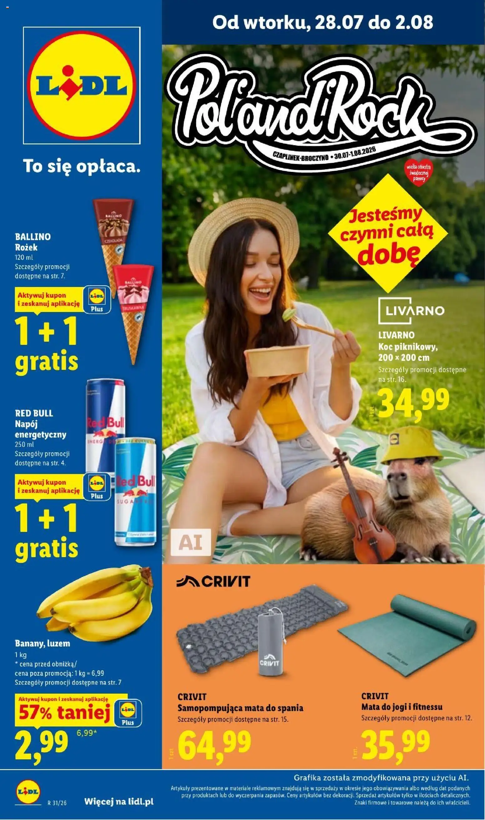 Pogląd gazetki "Lidl gazetka - Pol'and'Rock" ze sklepu Lidl ważnej od 28.07.2026