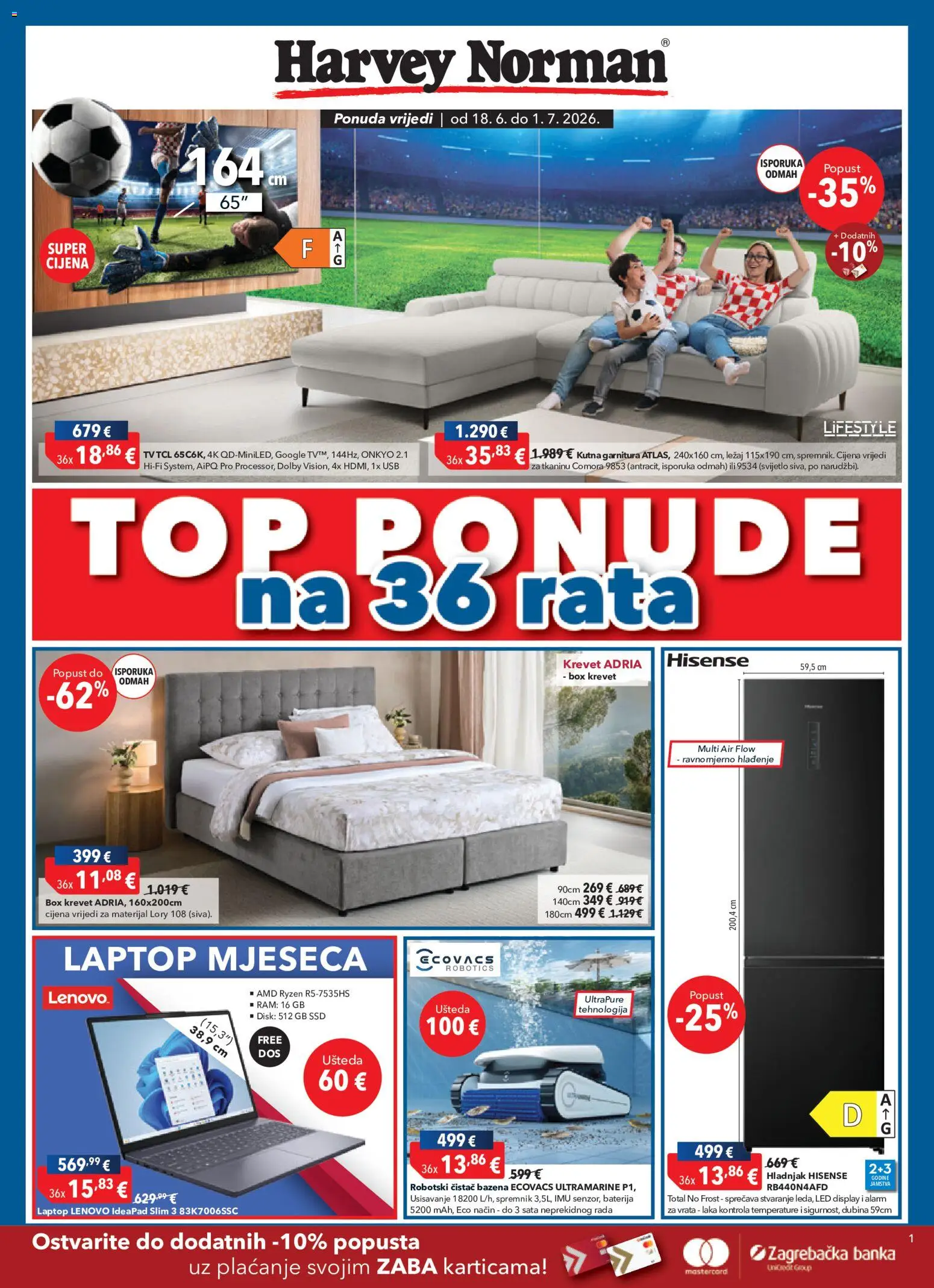 Pregled letka Harvey Norman Katalog trgovine Harvey Norman vrijedi od 18.06.2026
