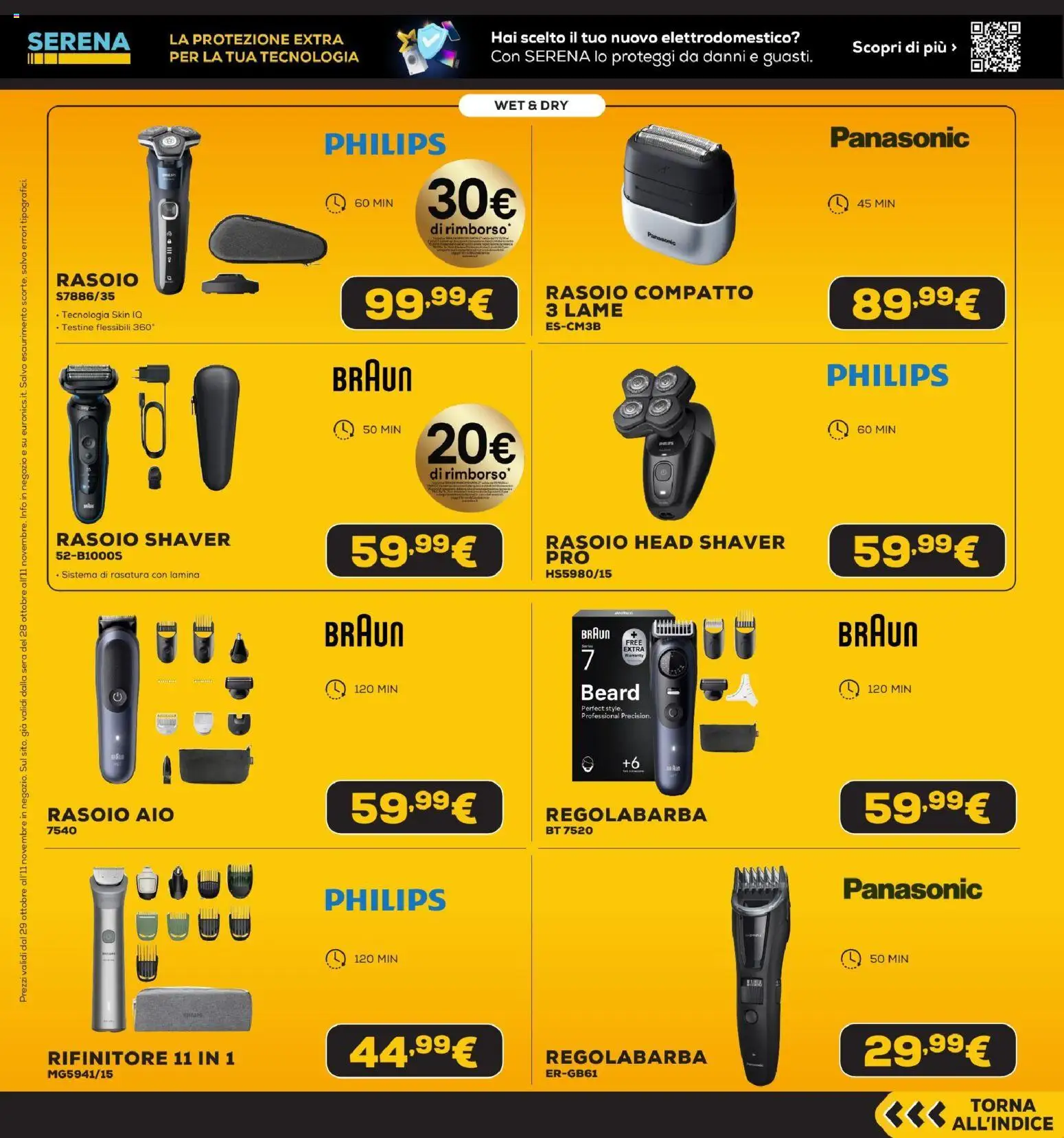 Anteprima dell'opuscolo Euronics Black Friday dal negozio Euronics valido da 29/10/2026 - Rasoio, Regolabarba