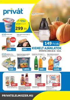 PRIVÁT - PRIVÁT Déli vármegyék megtekintése, amely érvényes 2026.10.15.-től