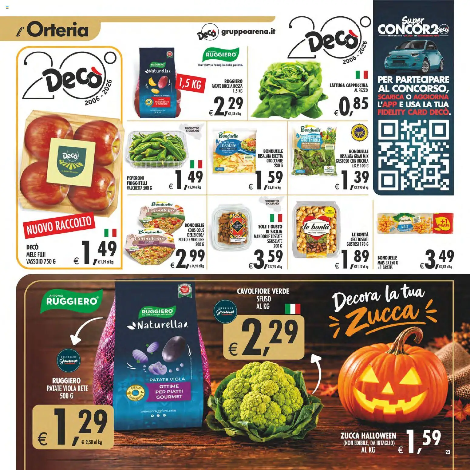 Anteprima dell'opuscolo Decò volantino Gourmet Sicilia dal negozio Decò valido da 23/10/2026 - The, Gnocchi, Piatti, Insalata, Peperoni, Patate, Arrosto, Vassoio