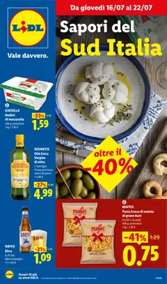 Anteprima dell'opuscolo Lidl volantino Sud Italia dal negozio Lidl valido da 16/07/2026