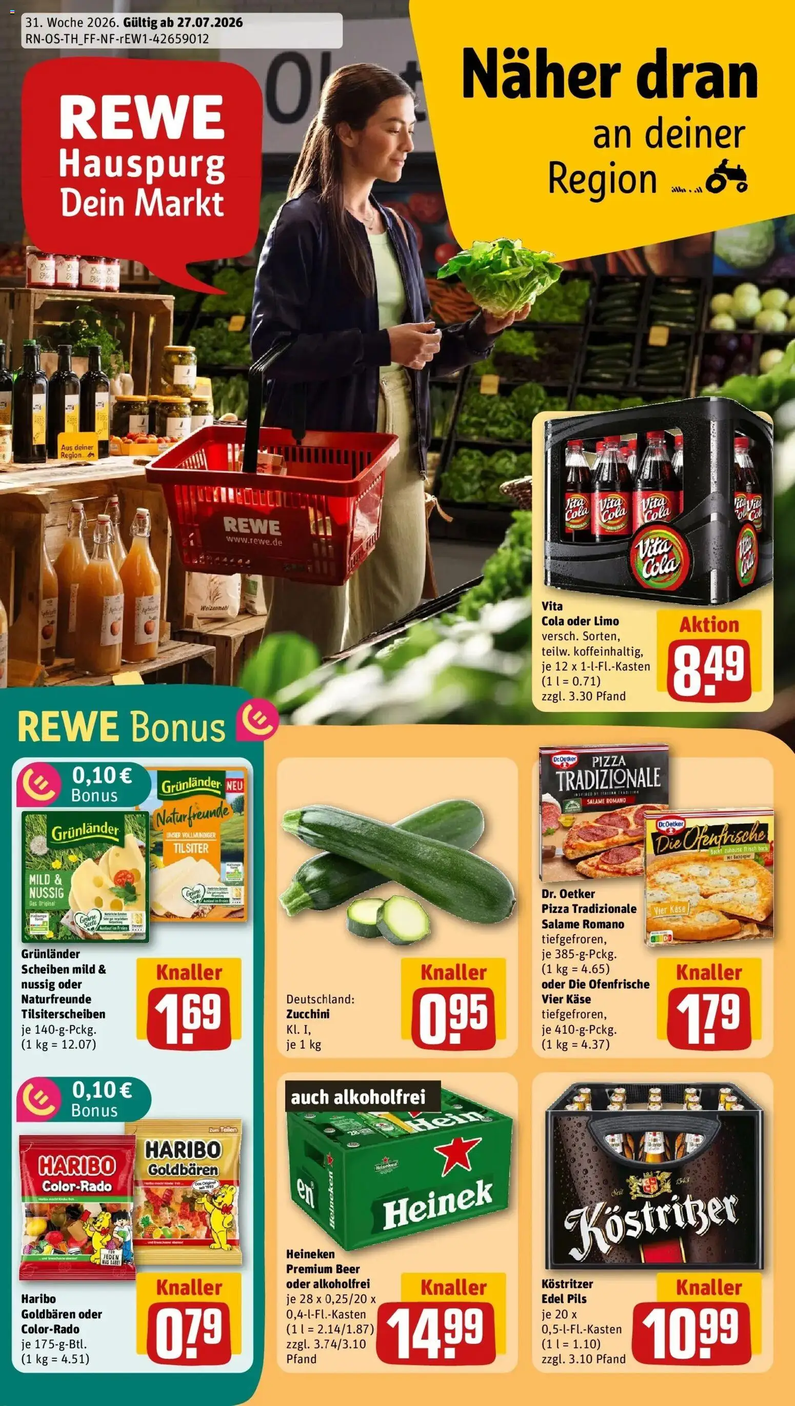 Vorschau von dem Prospekt des Geschäftes Rewe, gültig ab dem 27.07.2026