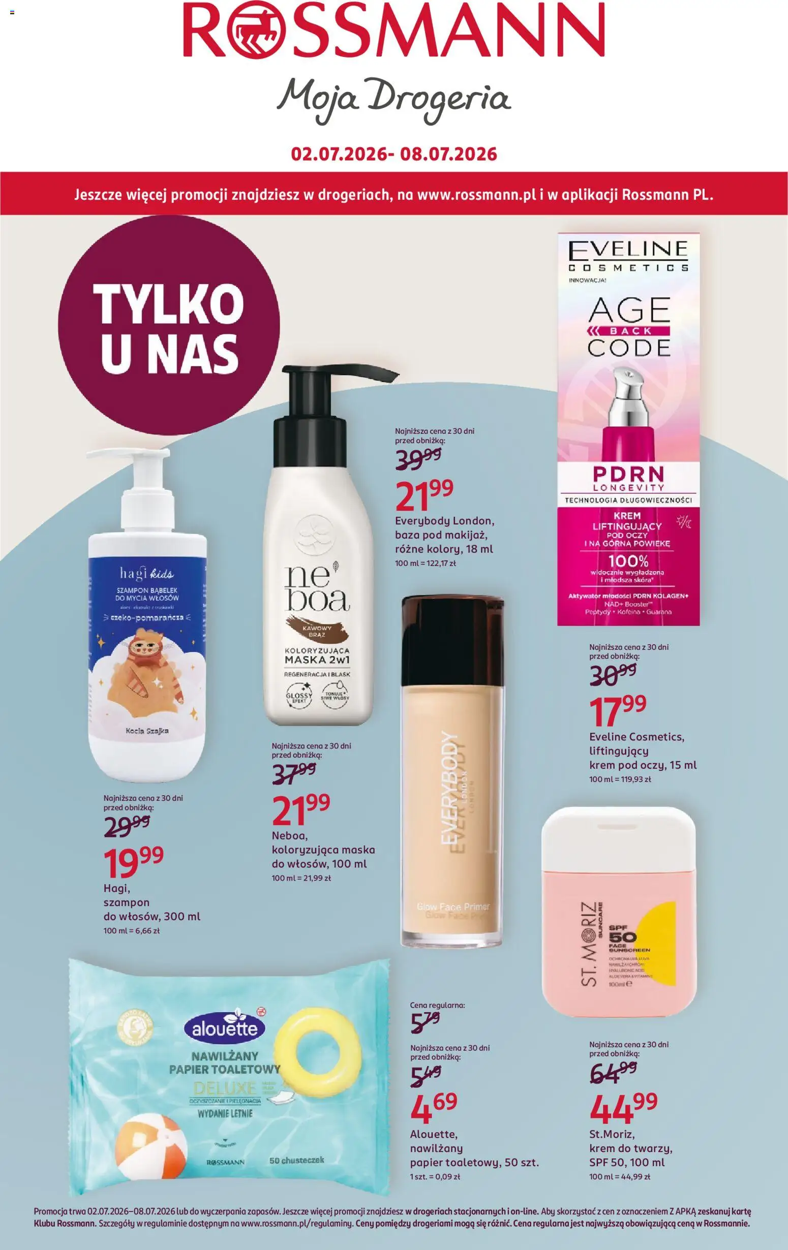 Pogląd gazetki "Rossmann gazetka" ze sklepu Rossmann ważnej od 02.07.2026 - Drogeria, Truskawki, Maska, Krem, Papier toaletowy, Szampon