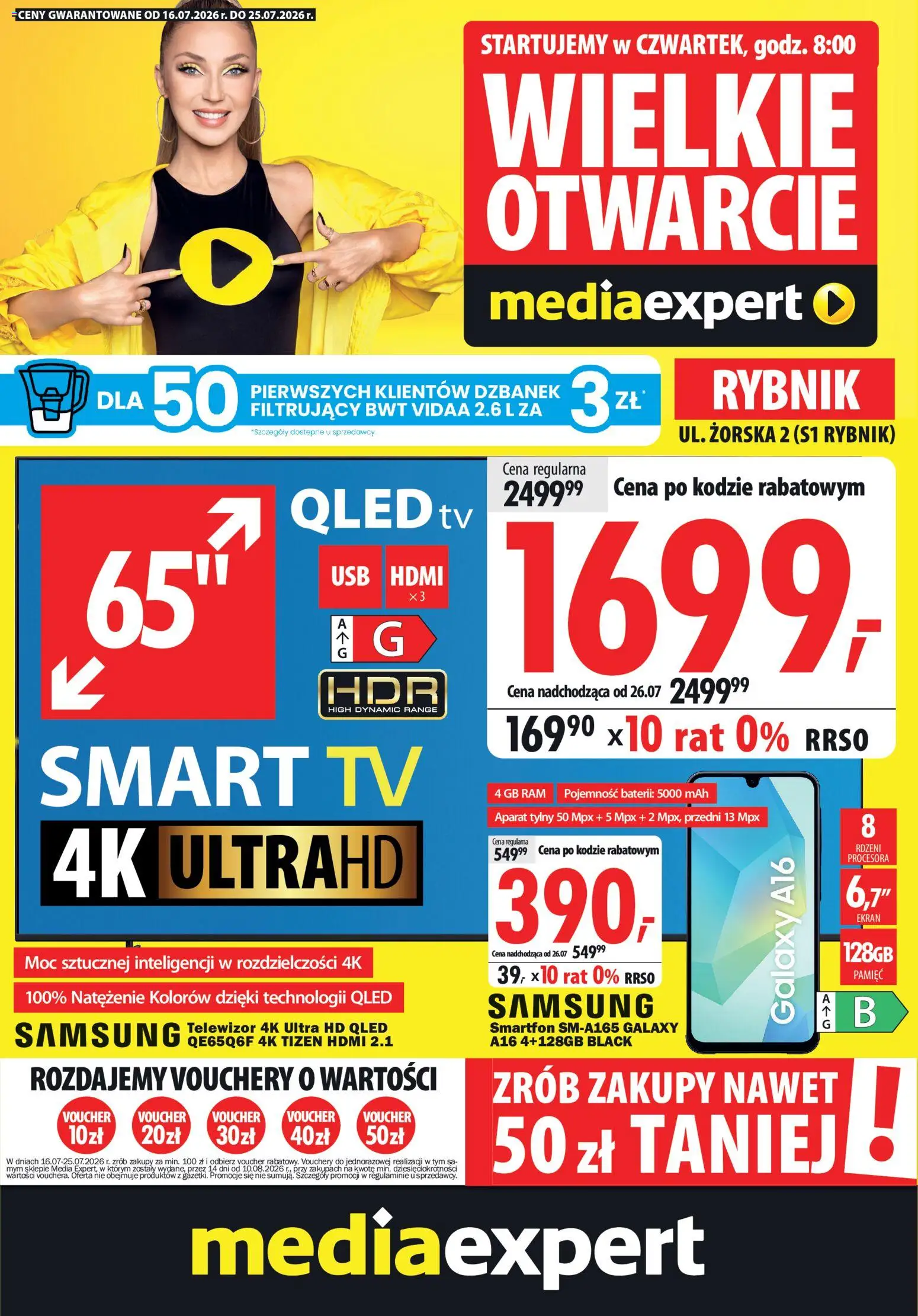 Pogląd gazetki "Mediaexpert promocje - Wielkie otwarcie Rybnik" ze sklepu Mediaexpert ważnej od 16.07.2026