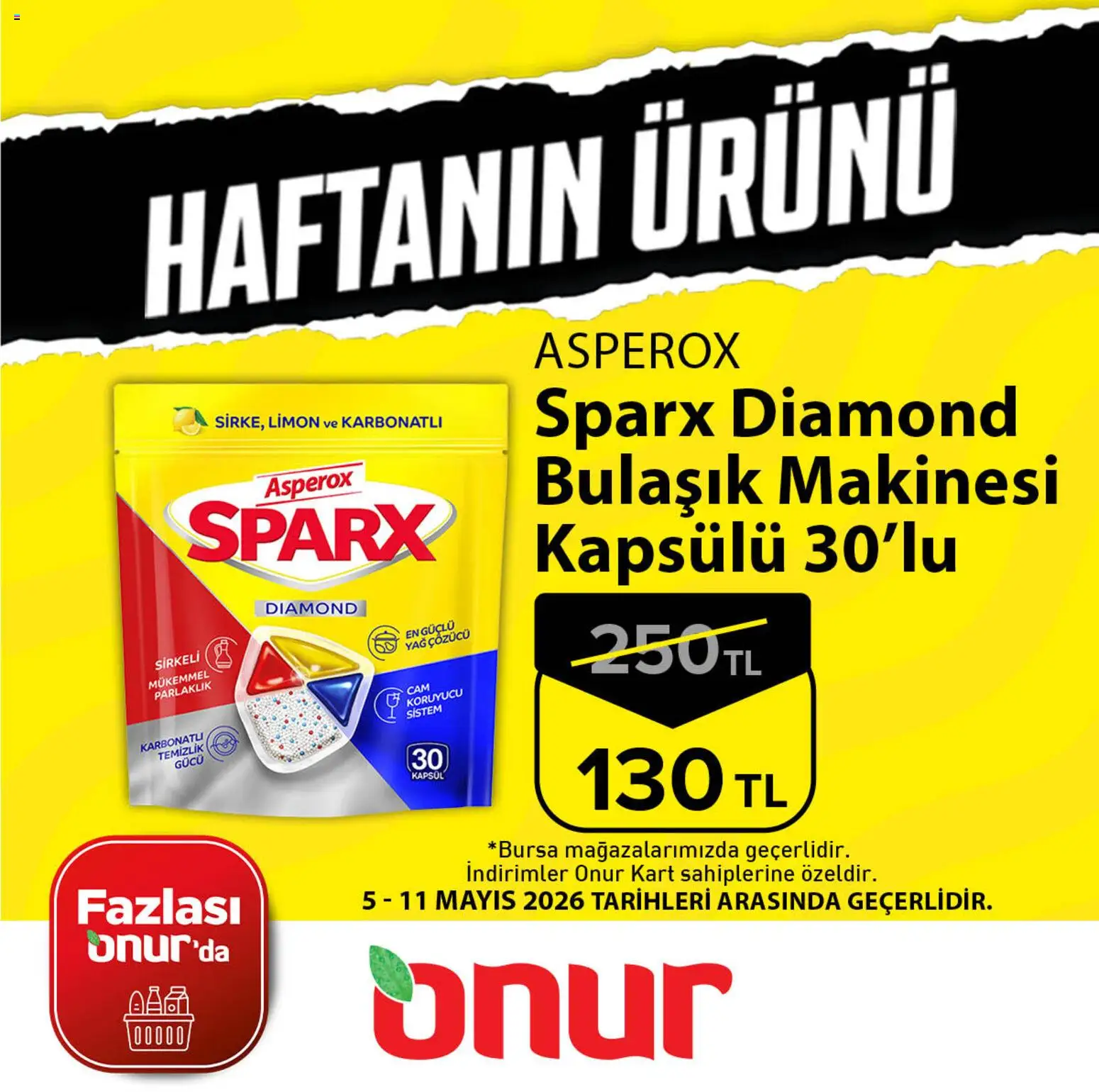 Onur Market Onur Market - Taze Ürünlerde İndirimler - Bursa 05.05.2026 - Broşürünün önizlemesi