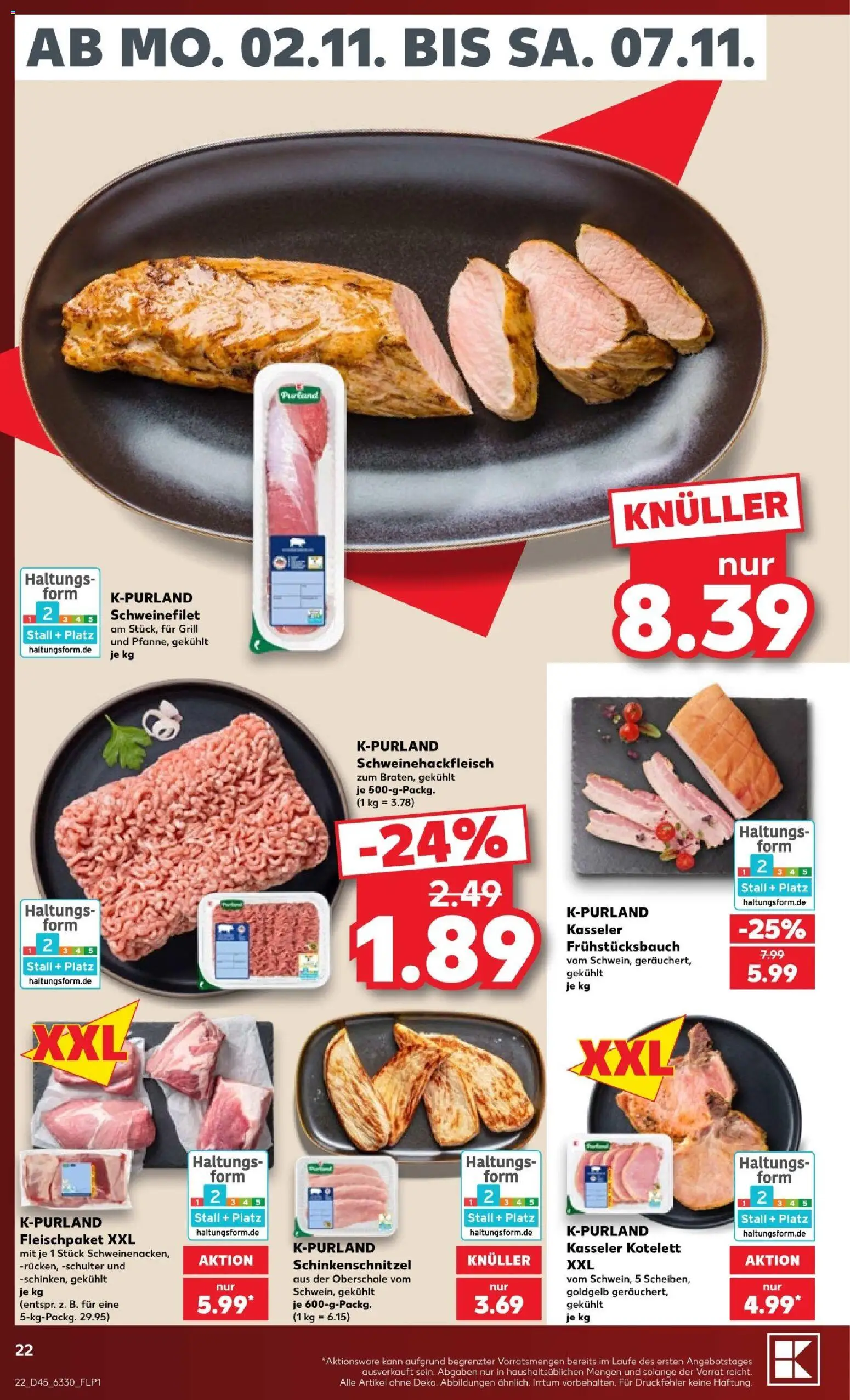 Vorschau von dem Prospekt des Geschäftes Kaufland, gültig ab dem 02.11.2026 - Grill, Schweinefilet, Schulter