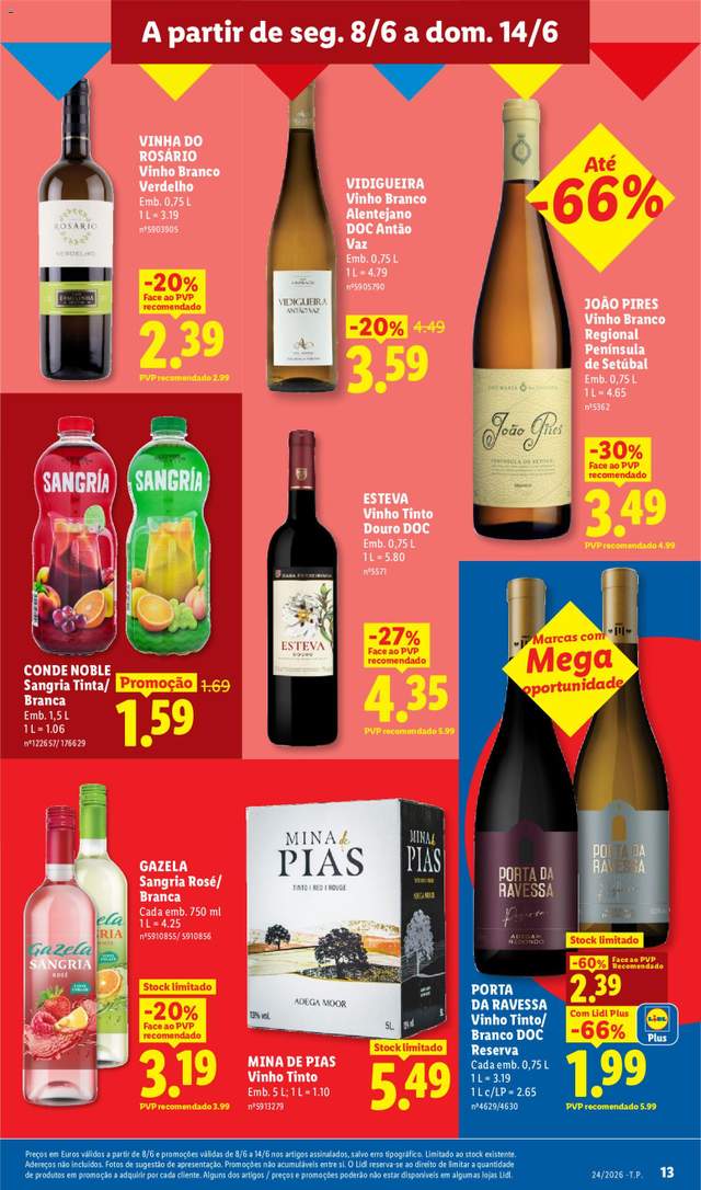 Novo folheto Lidl a partir de 08/06