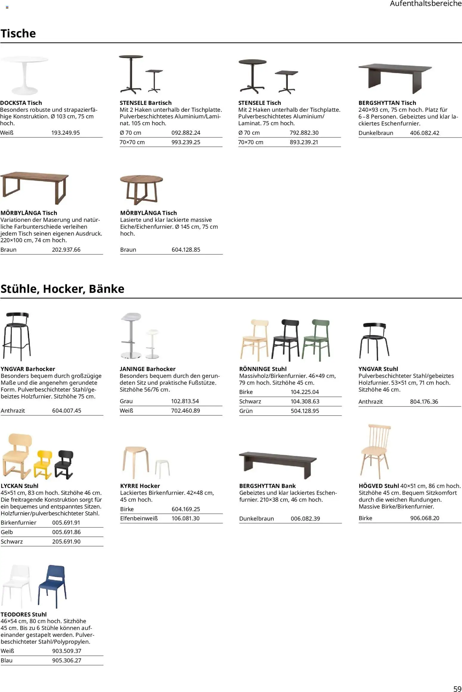 Vorschau von dem Prospekt des Geschäftes Ikea, gültig ab dem 10.09.2026 - Barhocker, Stuhl, Hocker, Tisch, Bartisch
