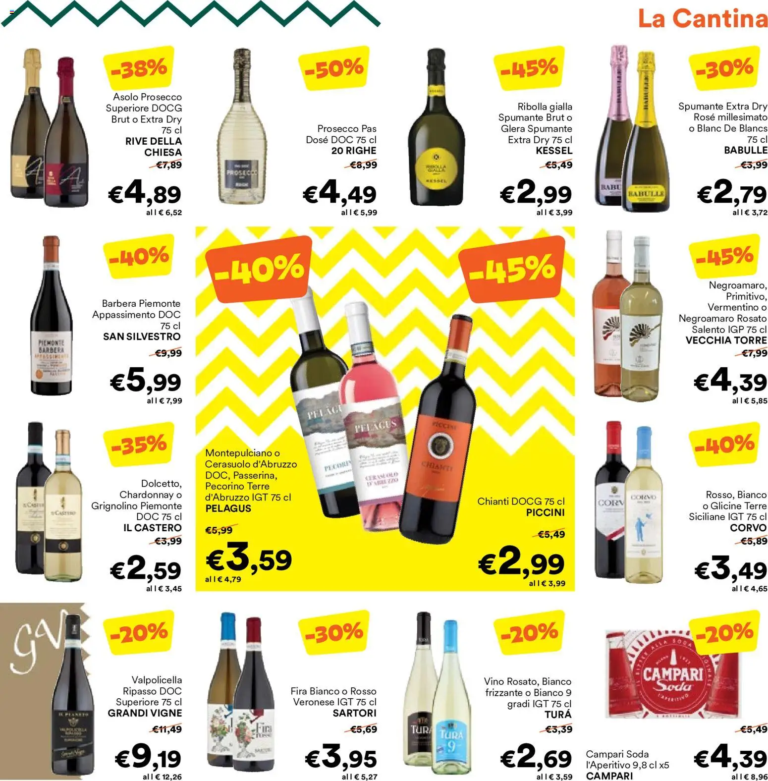 Anteprima dell'opuscolo Unes volantino dal negozio Unes valido da 26/08/2026 - Vino, Campari, Prosecco, Pecorino, Spumante