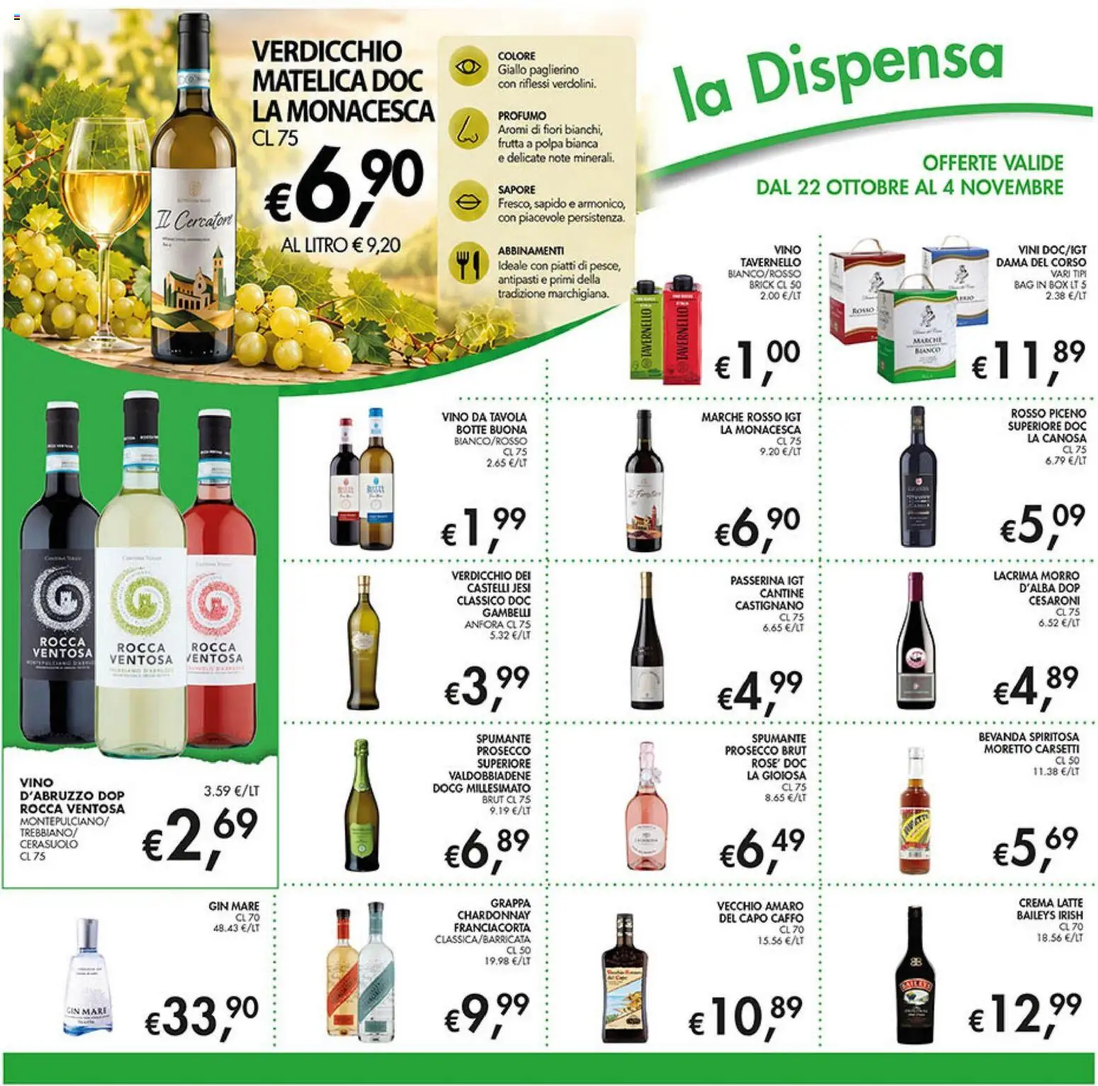 Anteprima dell'opuscolo Coal volantino dal negozio Coal valido da 22/10/2026 - Crema, Vino, Gin, Piatti, Frutta, Profumo, Amaro, Spumante