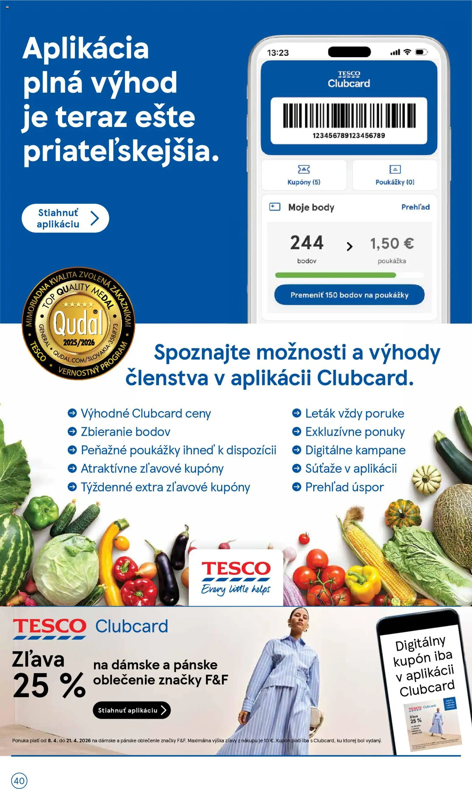 Náhľad Tesco letáku platného od 08.04.2026 - Pánske oblečenie