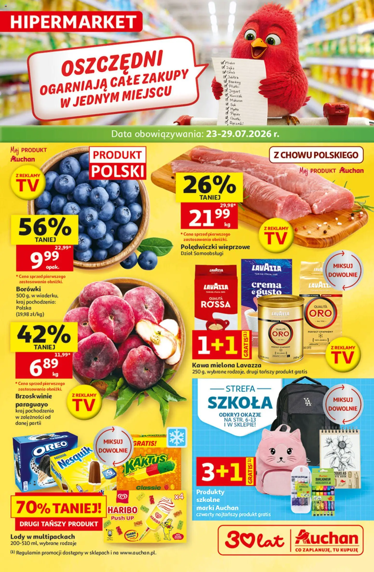 Pogląd gazetki "Auchan gazetka - 30 Lat Hipermarket" ze sklepu Auchan ważnej od 23.07.2026