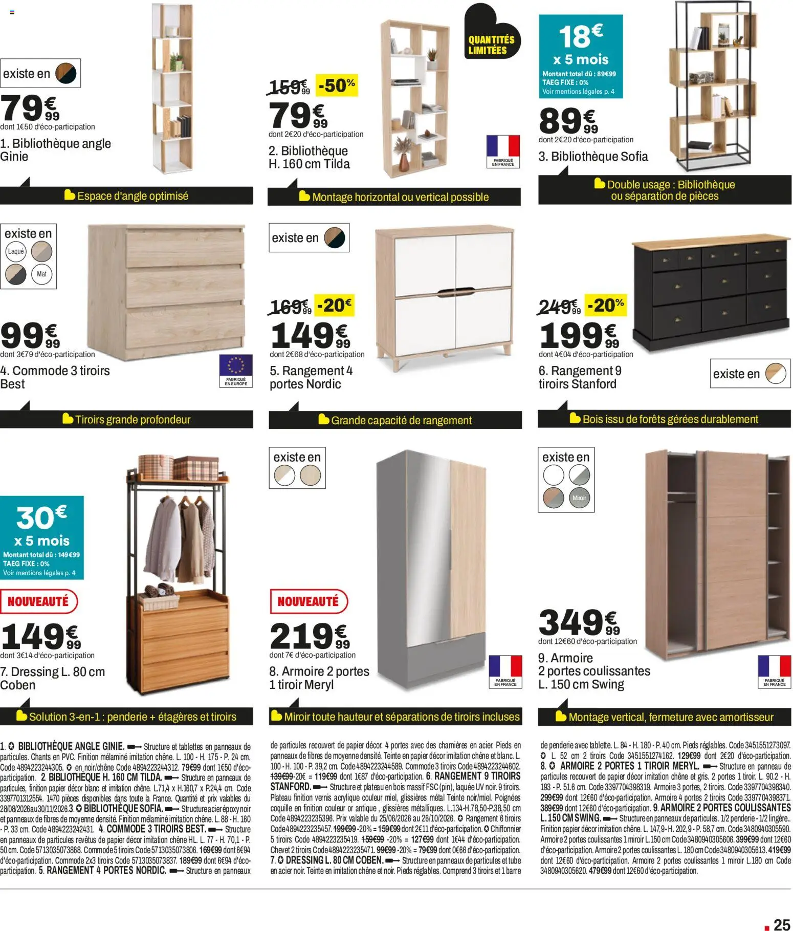 Prévisualisation de But catalogue du magasin But formulaire valide 28/08/2026 - Miroir, Armoire, Penderie, Plateau, Chiffonnier, Tiroirs, Laque, Portes